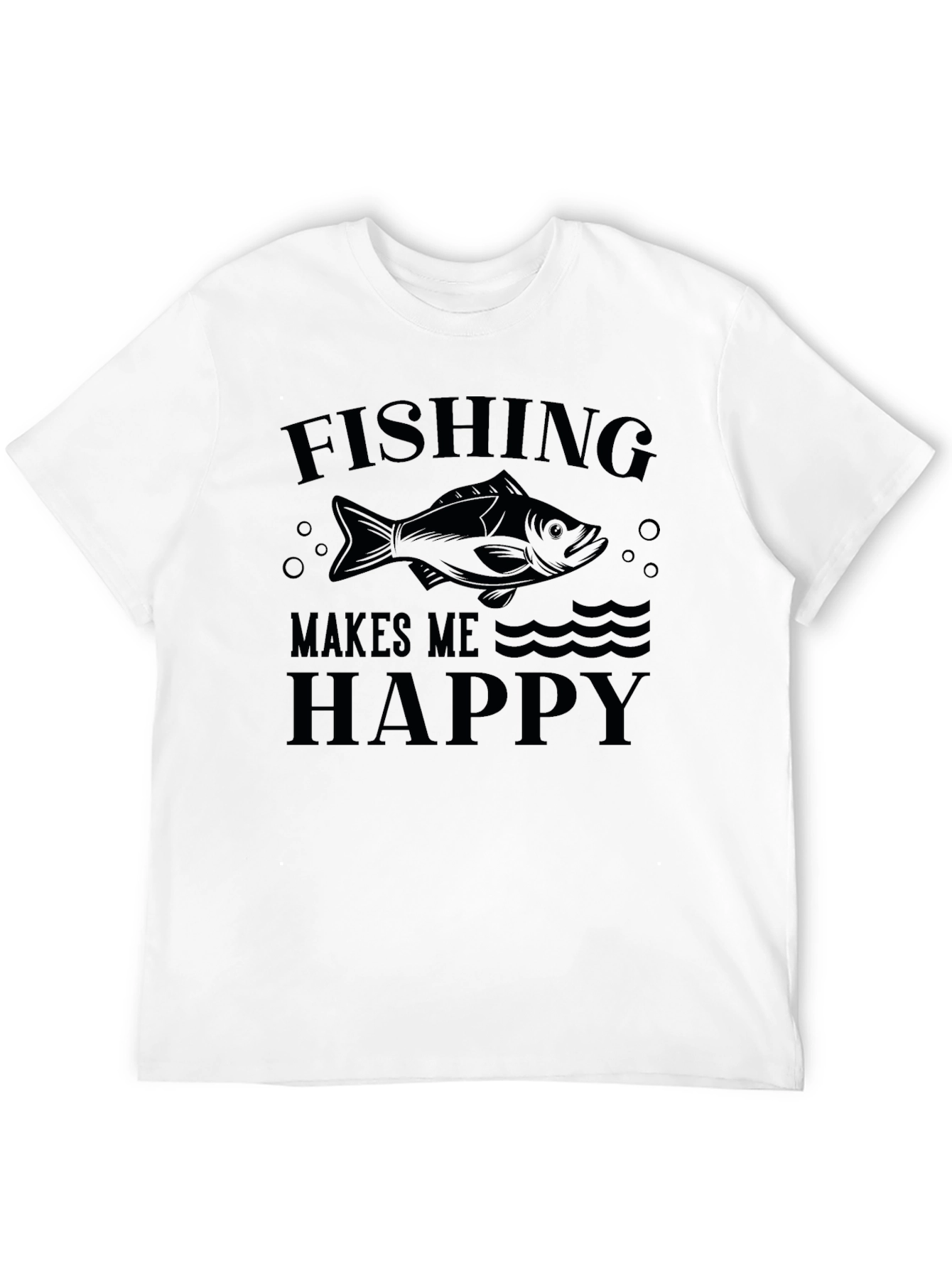 Black Fishing Makes Me Happy Graphic Tee view 12