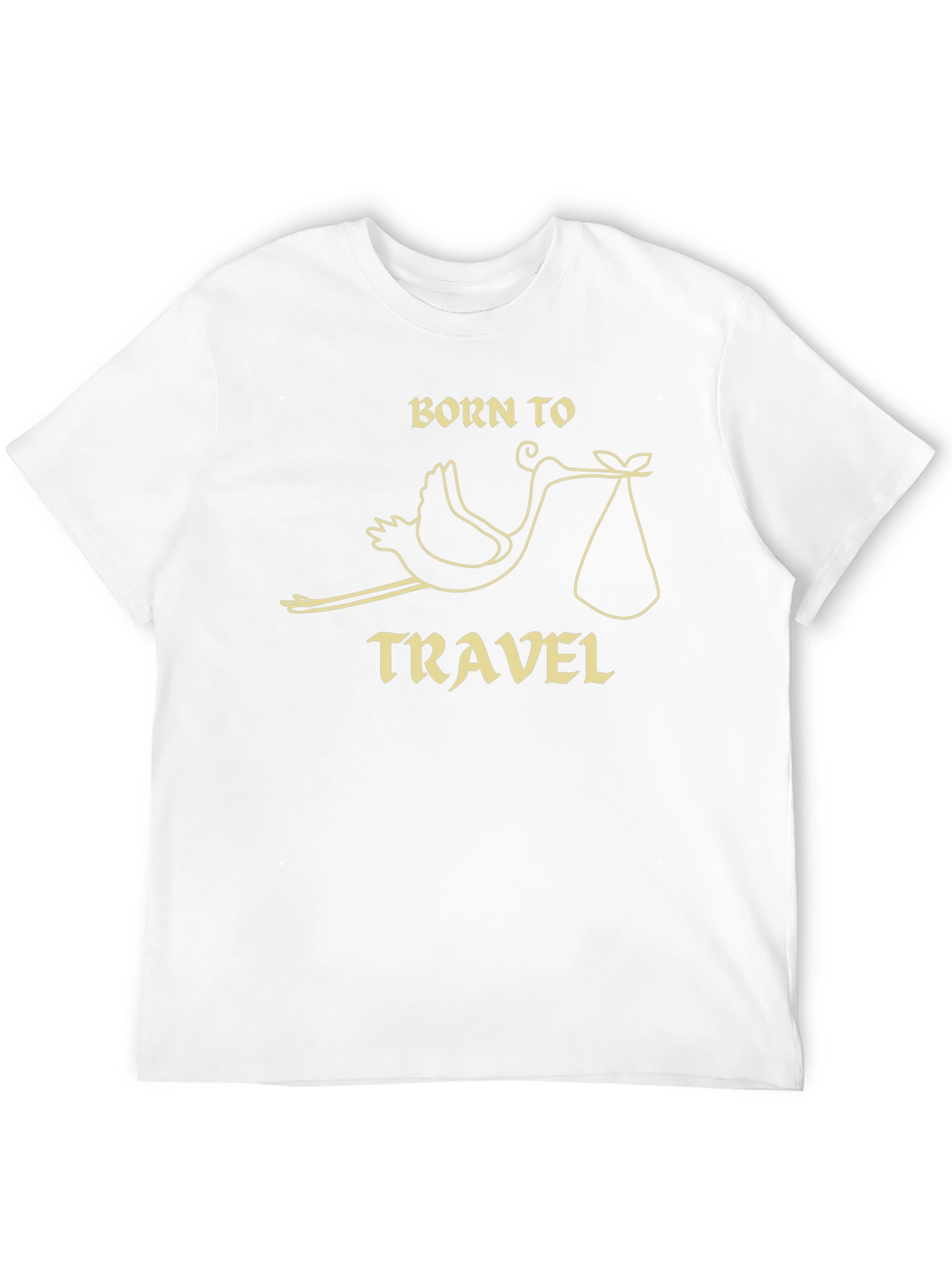 Black Born to Travel Stork T-Shirt view 12
