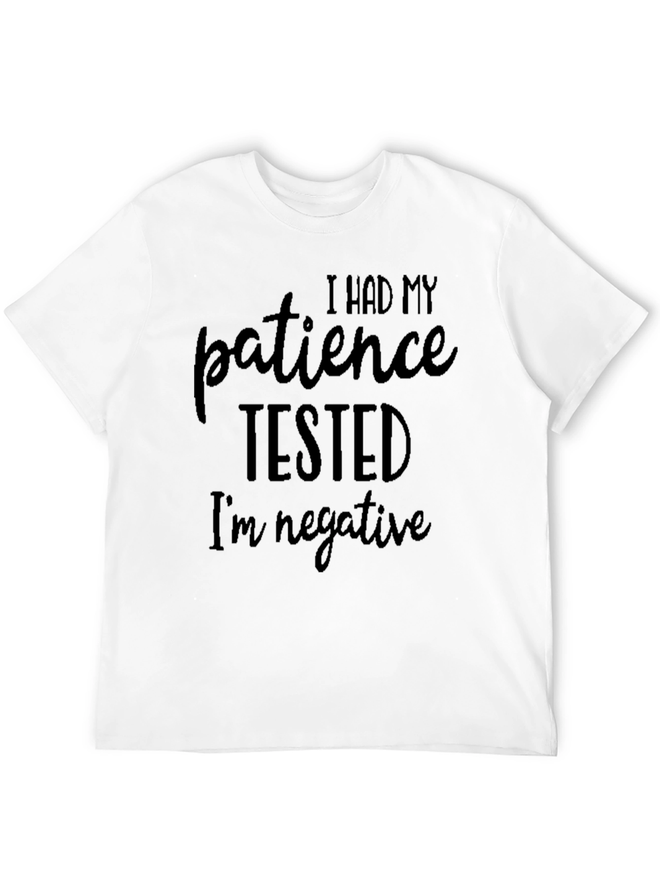 Black Patience Tested Funny Graphic T-Shirt view 12