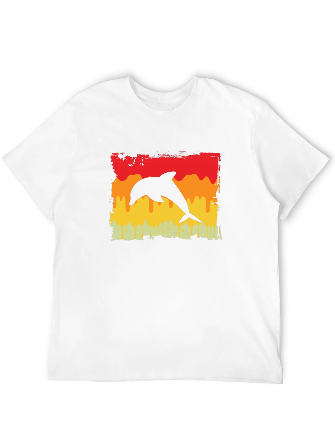 Retro Dolphin Graphic Tee -  Comfortable Black T-Shirt - 12