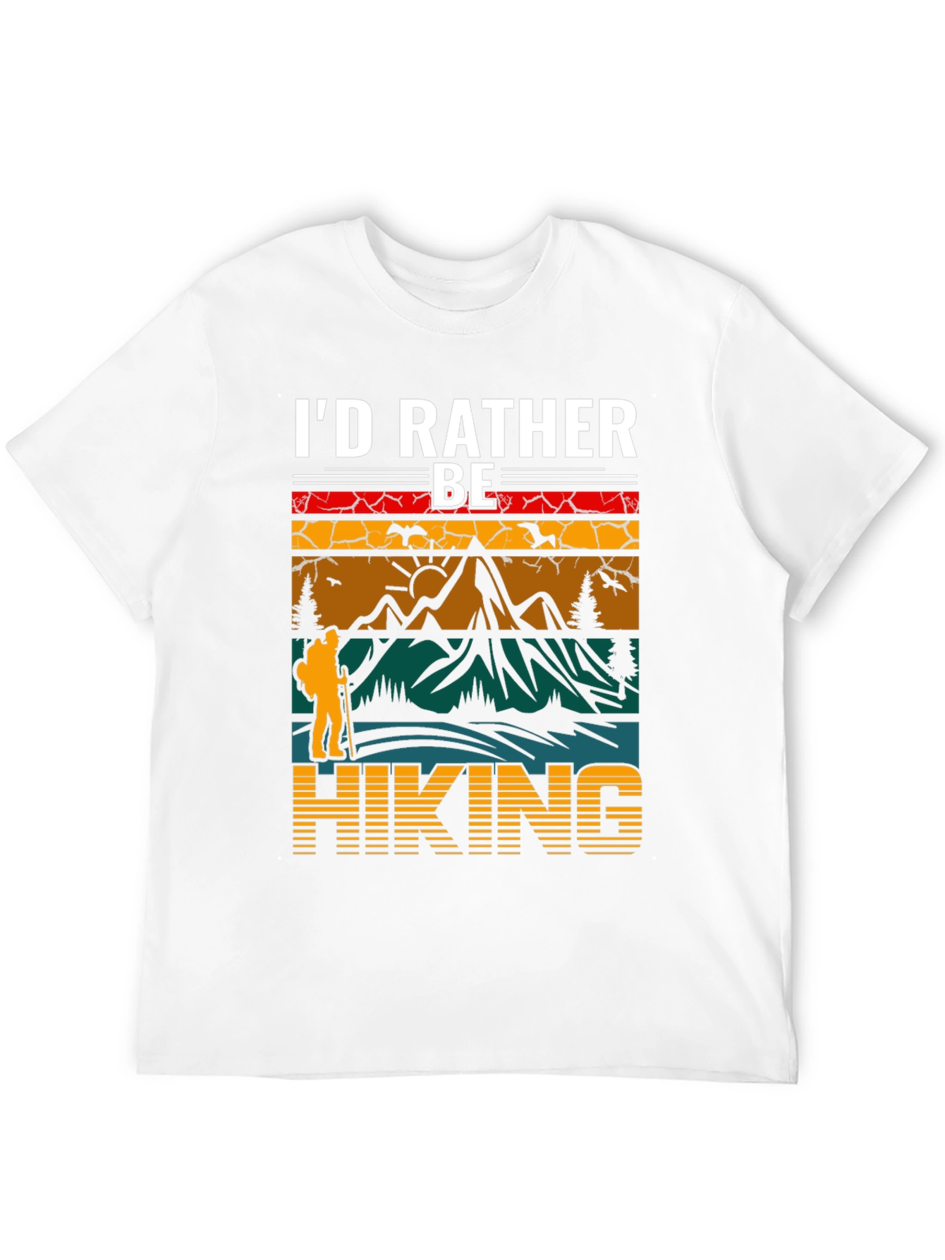 Black I'd Rather Be Hiking T-Shirt - Adventure Tee view 12