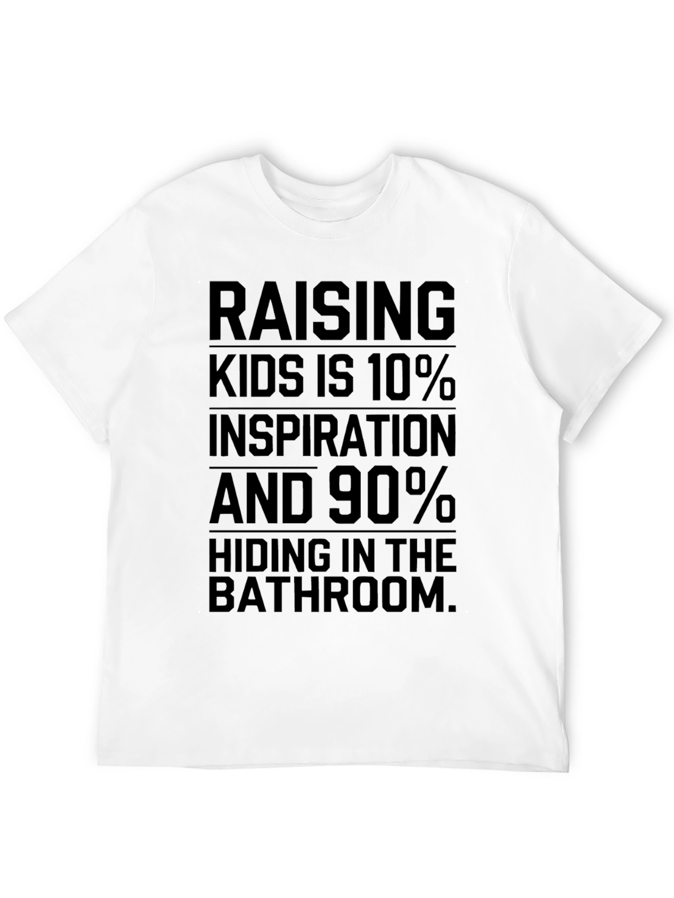 Black Raising Kids Funny Graphic Tee - 10% Inspiration 90% Hiding view 12