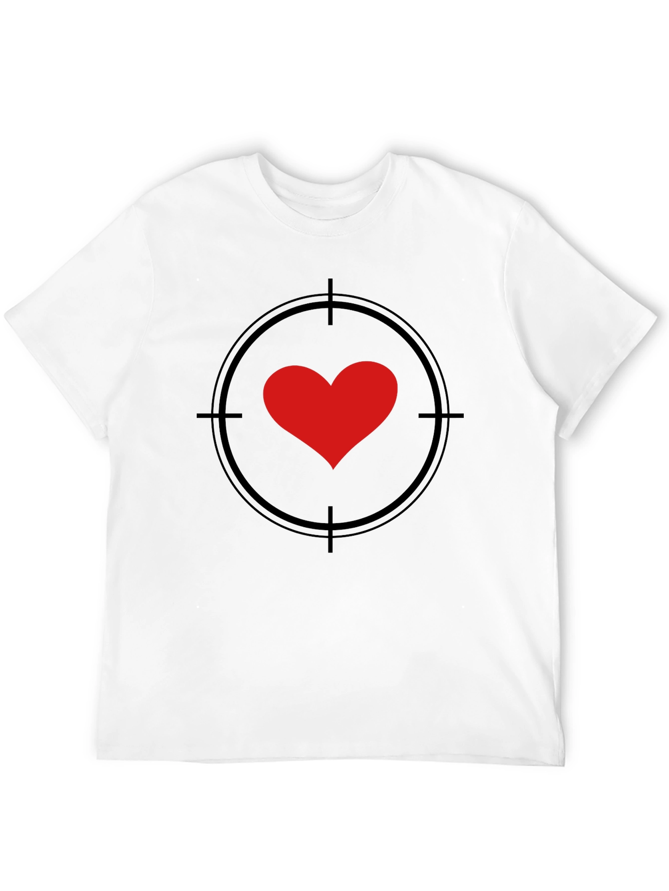 Black Heart Target Graphic Black T-Shirt view 12
