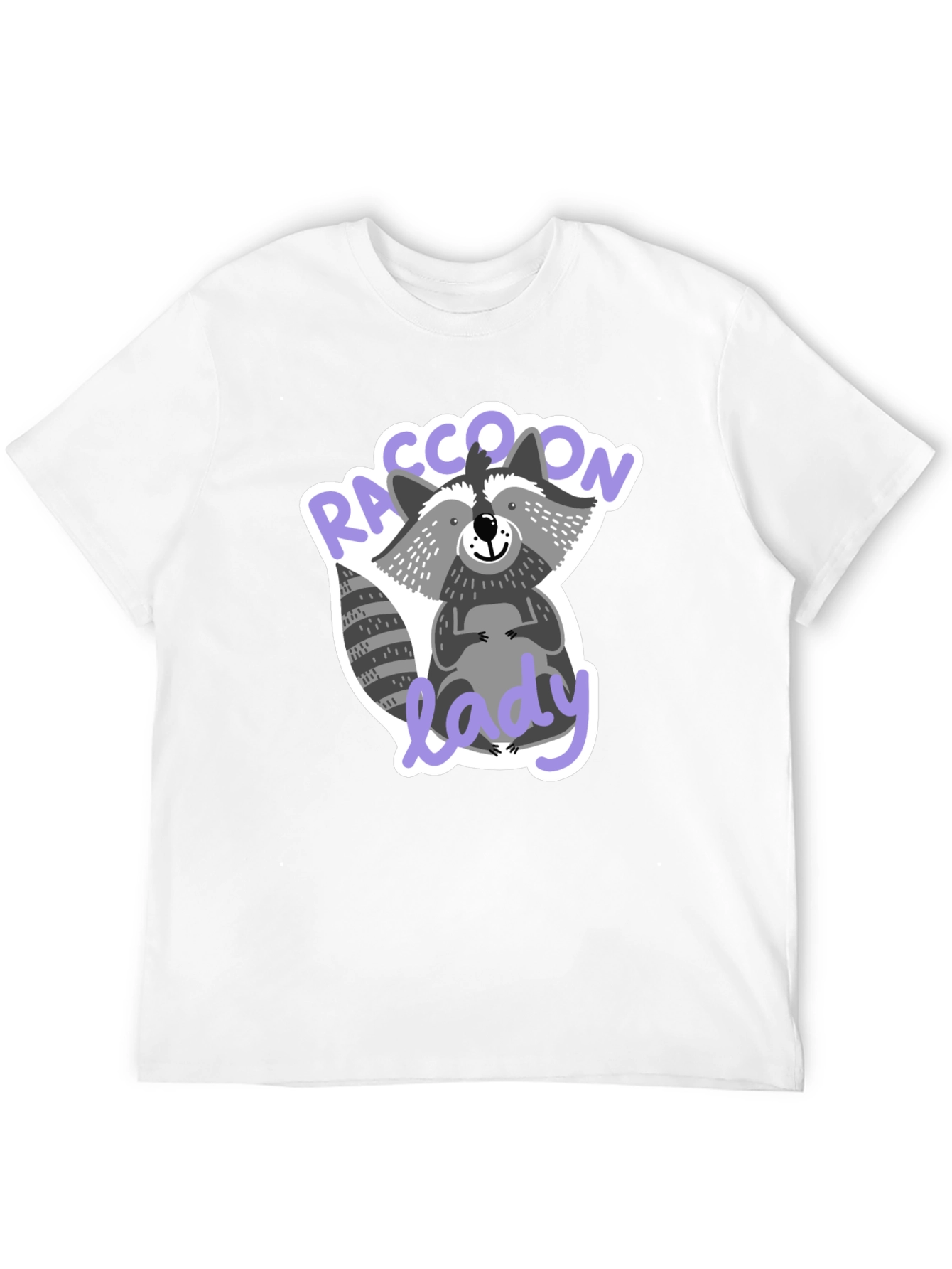 Black Raccoon Lady T-Shirt Funny Animal Lover Tee view 12