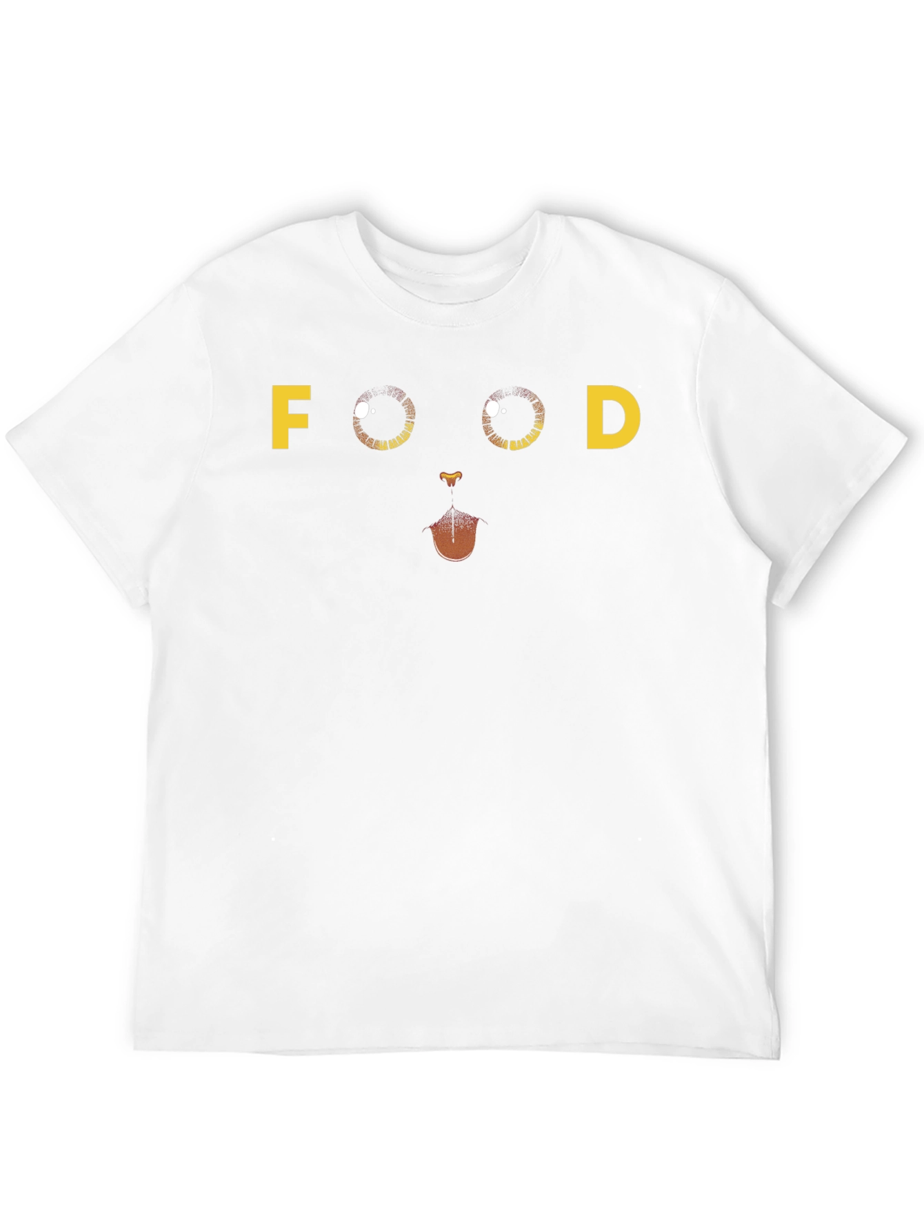 Black Funny 'FOOD' Cat Face Graphic T-Shirt - Black view 12
