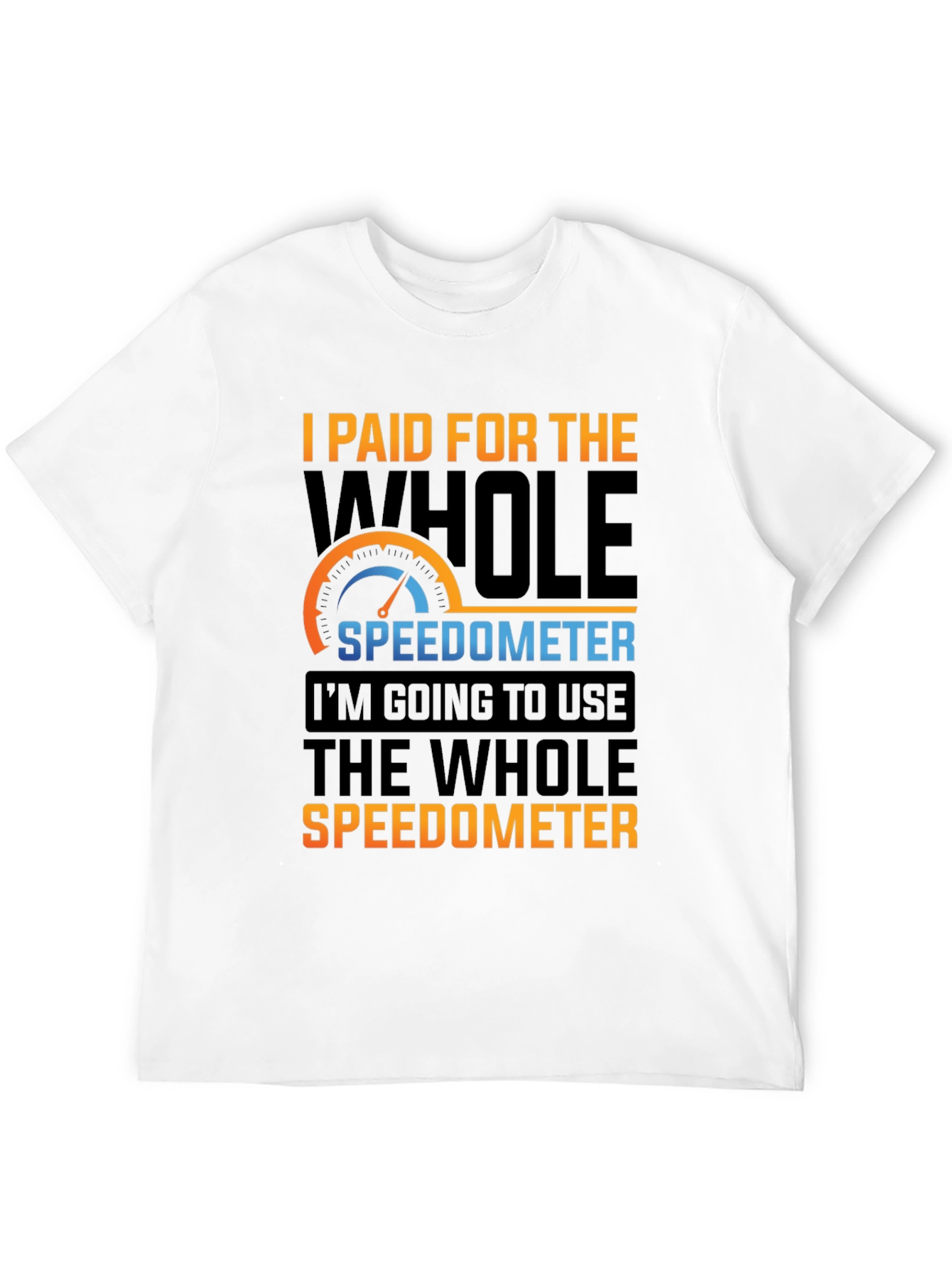 Black Speedometer Enthusiast Graphic Tee - Funny Car Lover Shirt view 12