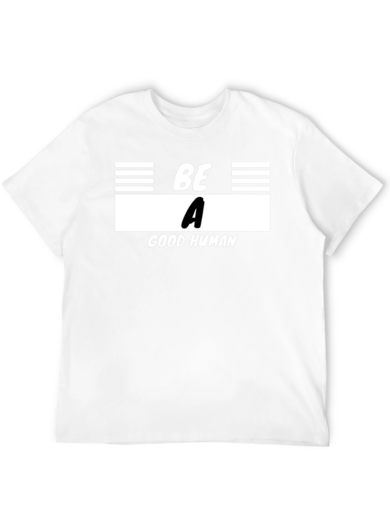 Black Be A Good Human Graphic T-Shirt - Black view 12