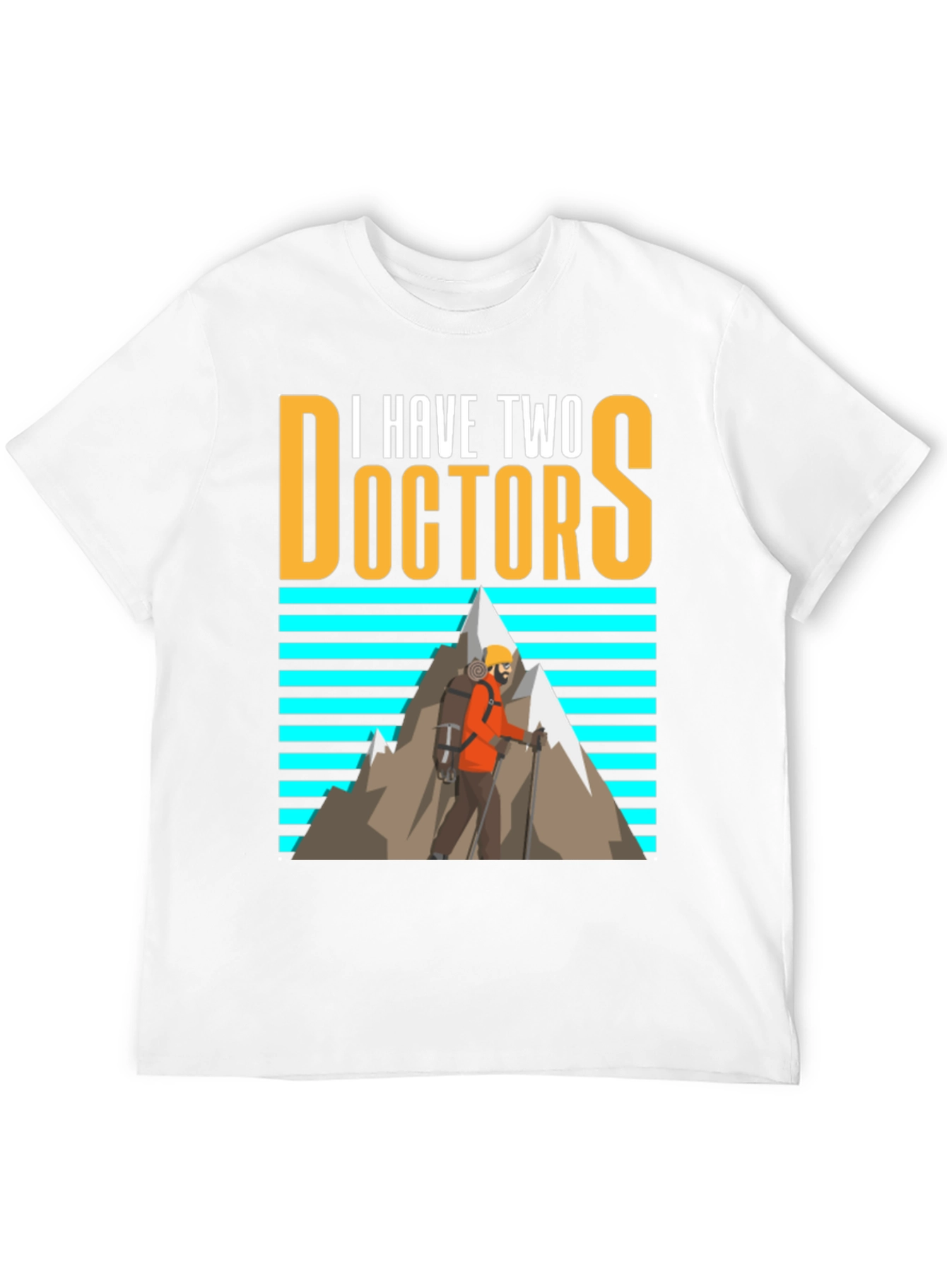 Black I Have Two Doctors Hiking T-Shirt - Funny Doctor Who Tee view 12