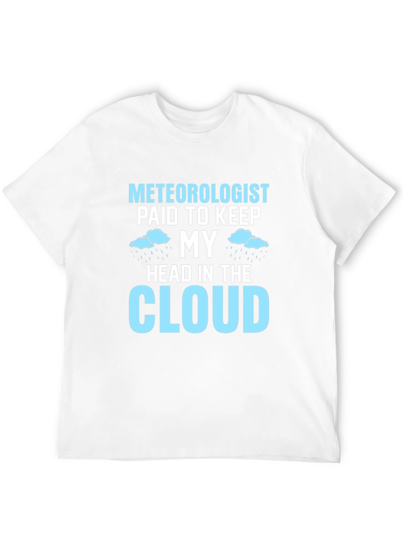 Black Meteorologist Head in Cloud Graphic T-Shirt view 12