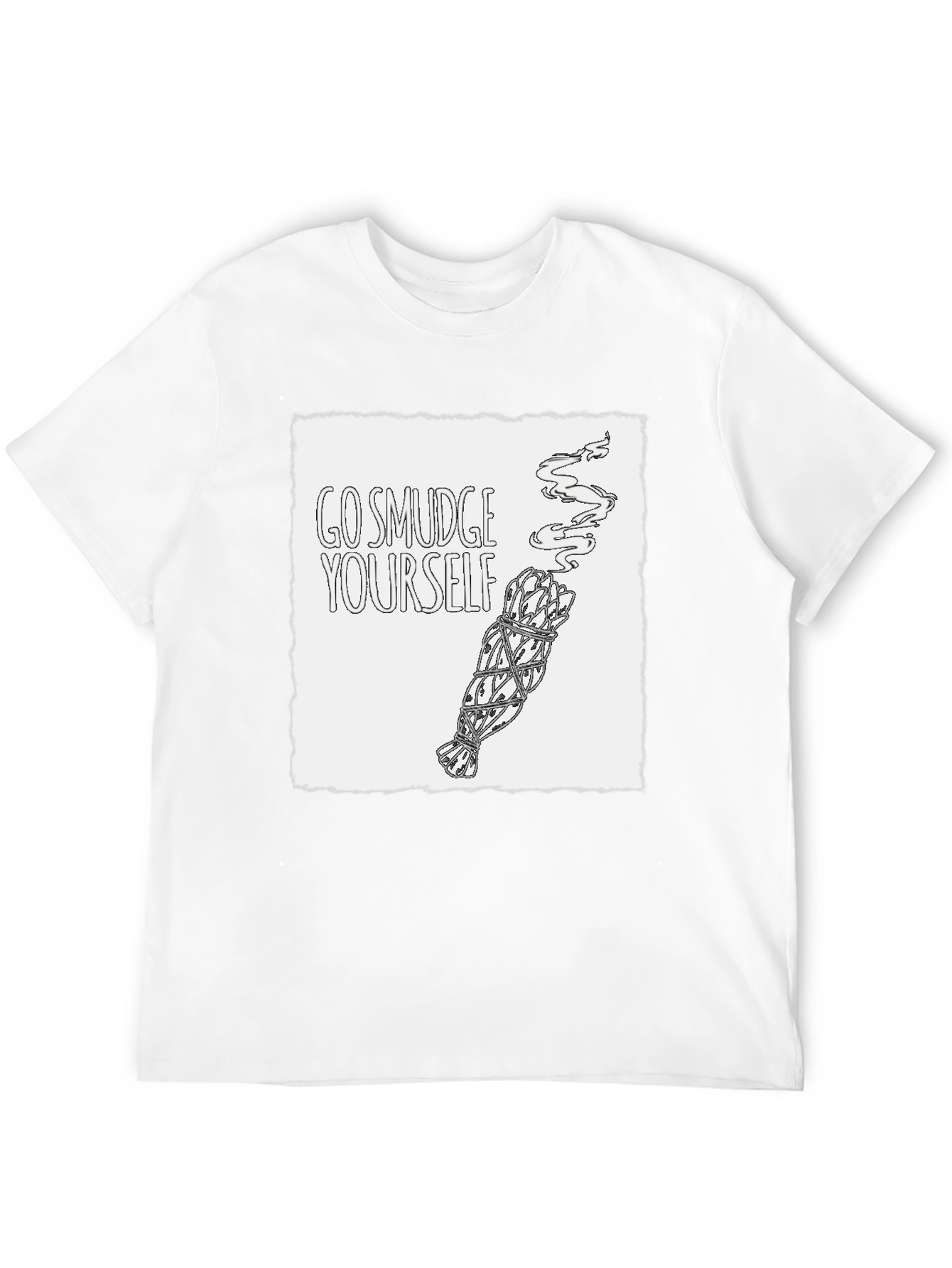 Black Go Smudge Yourself T-Shirt - Unisex Cotton Tee view 12