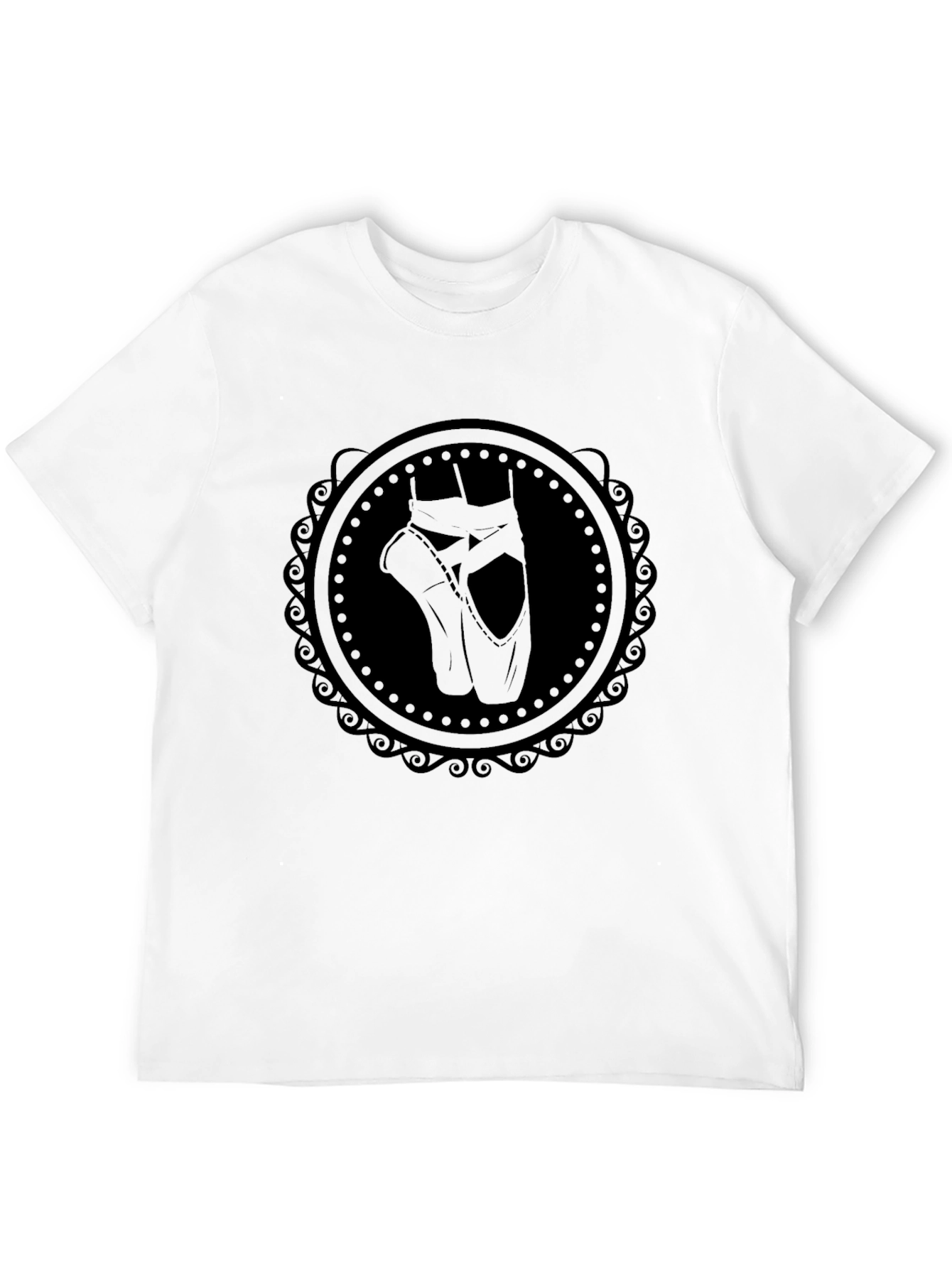 Black Ballet Shoe T-Shirt - Dancer's Style view 12