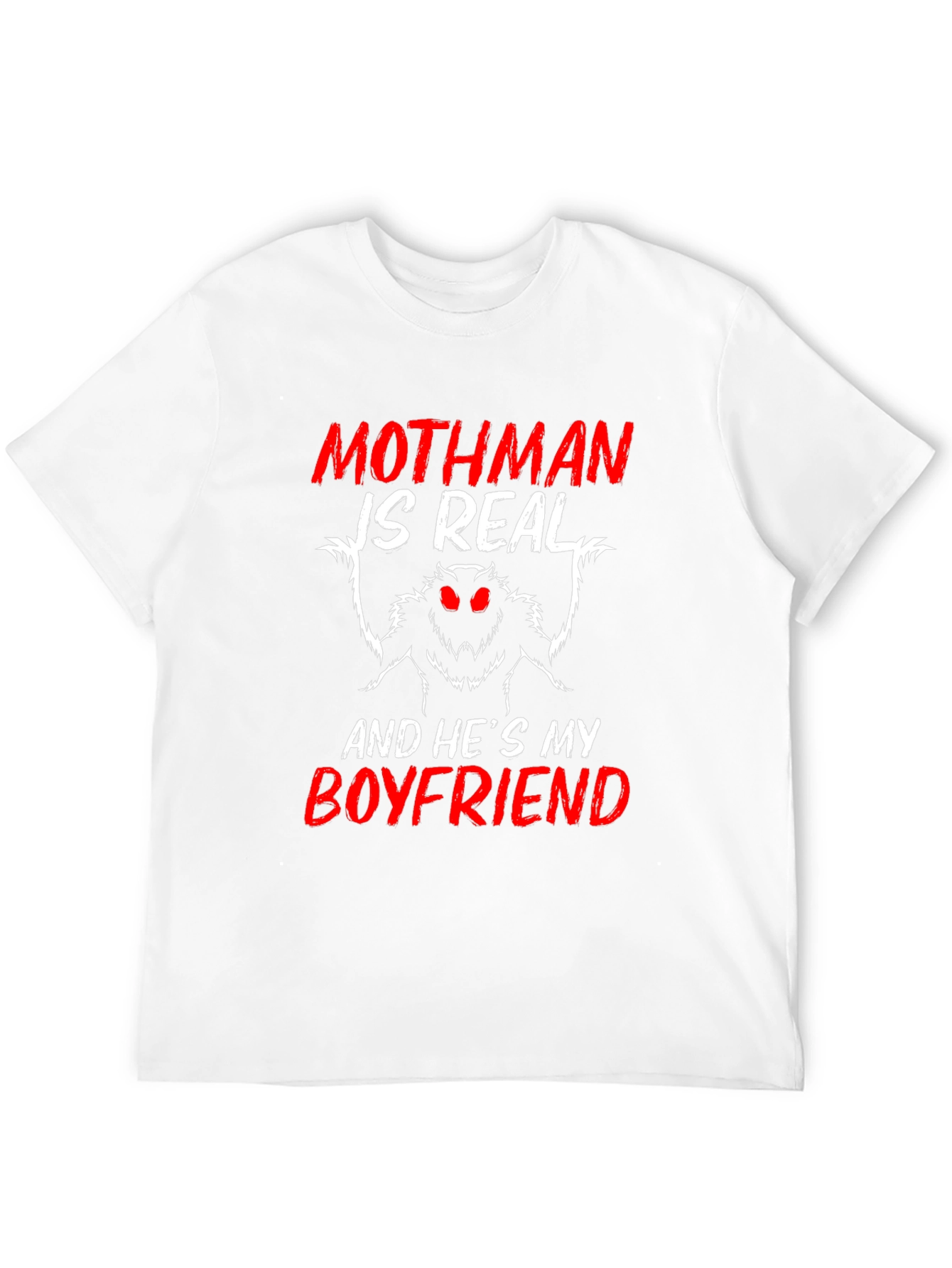Mothman Boyfriend Graphic Tee - Cryptid Lover Shirt - 12