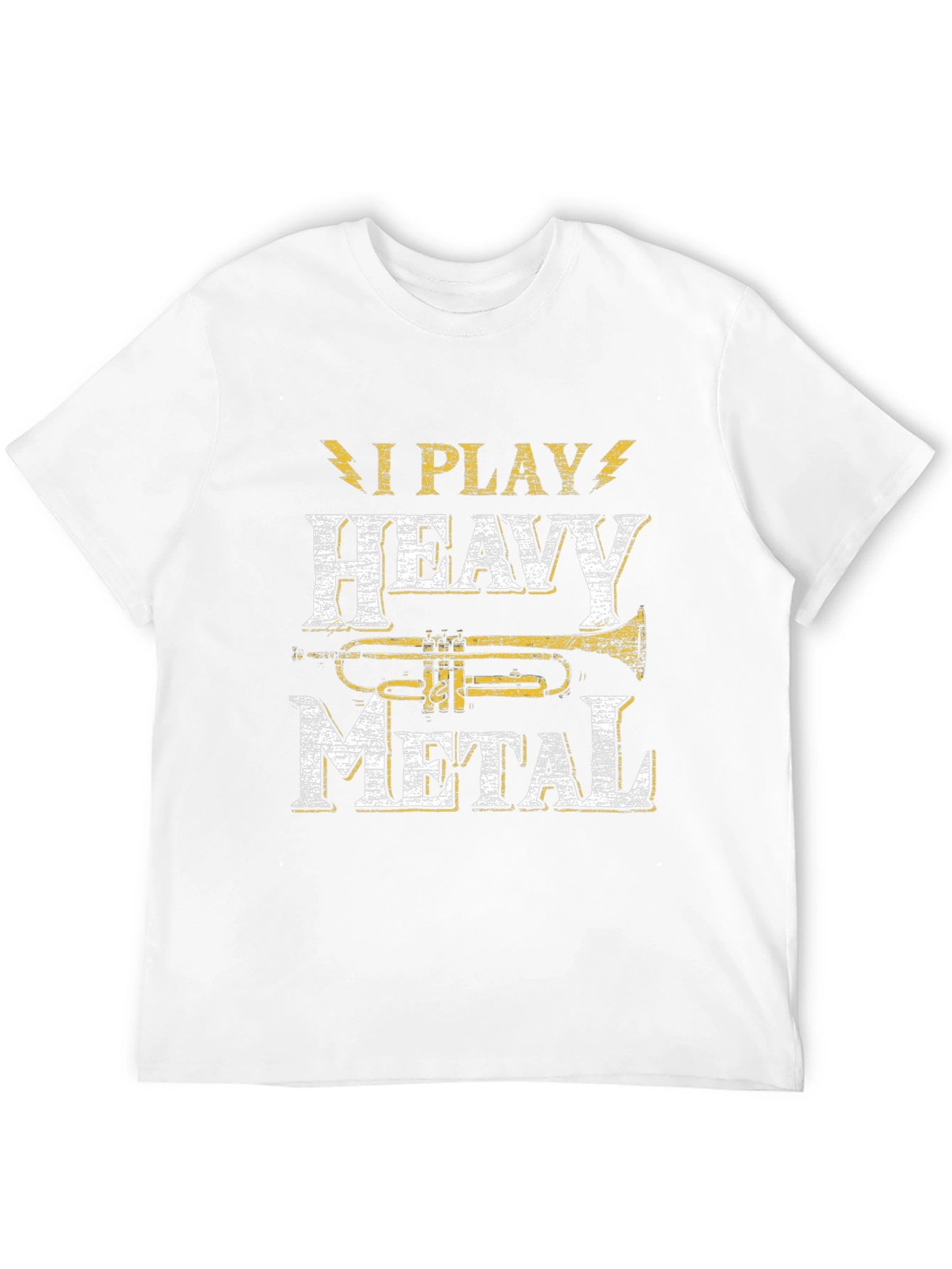 Black I Play Heavy Metal Trumpet Musician T-Shirt view 12
