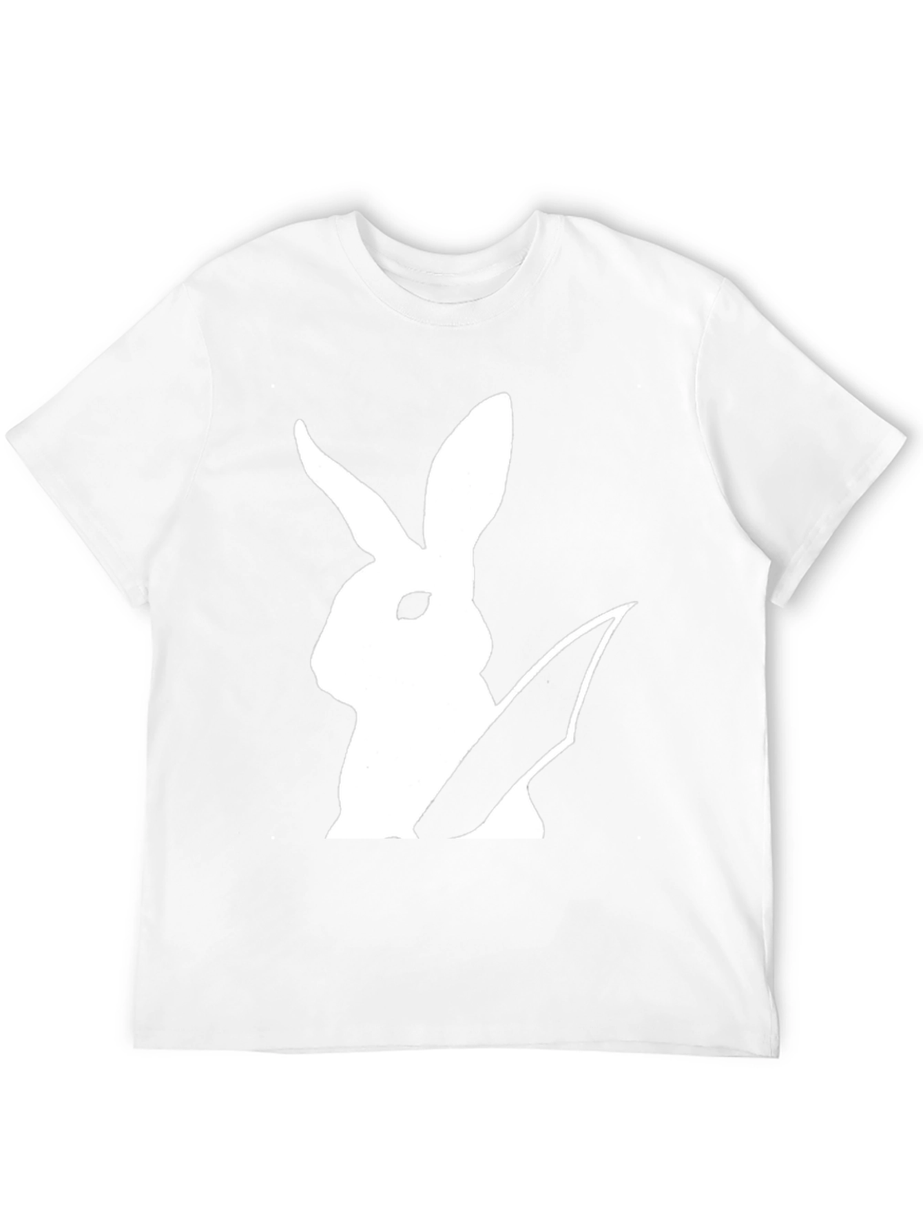 Black Rabbit With Knife Graphic Tee - Black Cotton T-Shirt view 12