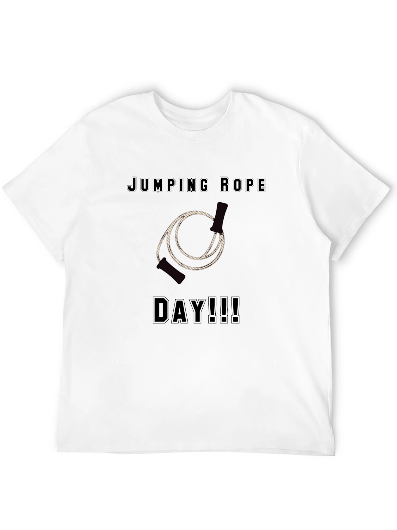 Black Jumping Rope Day T-Shirt - Black Graphic Tee view 12