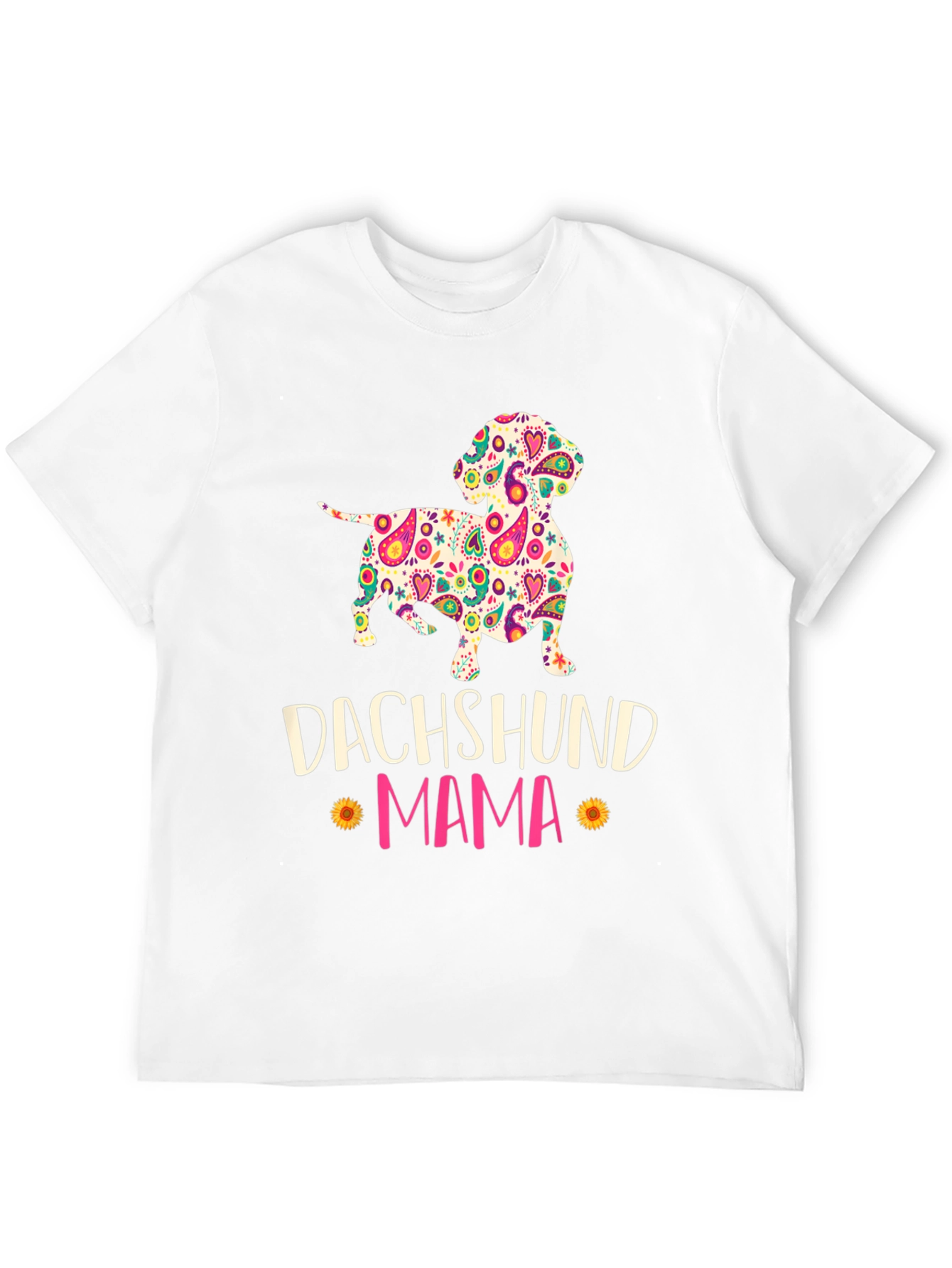 Dachshund Mama Floral Graphic T-Shirt - 12