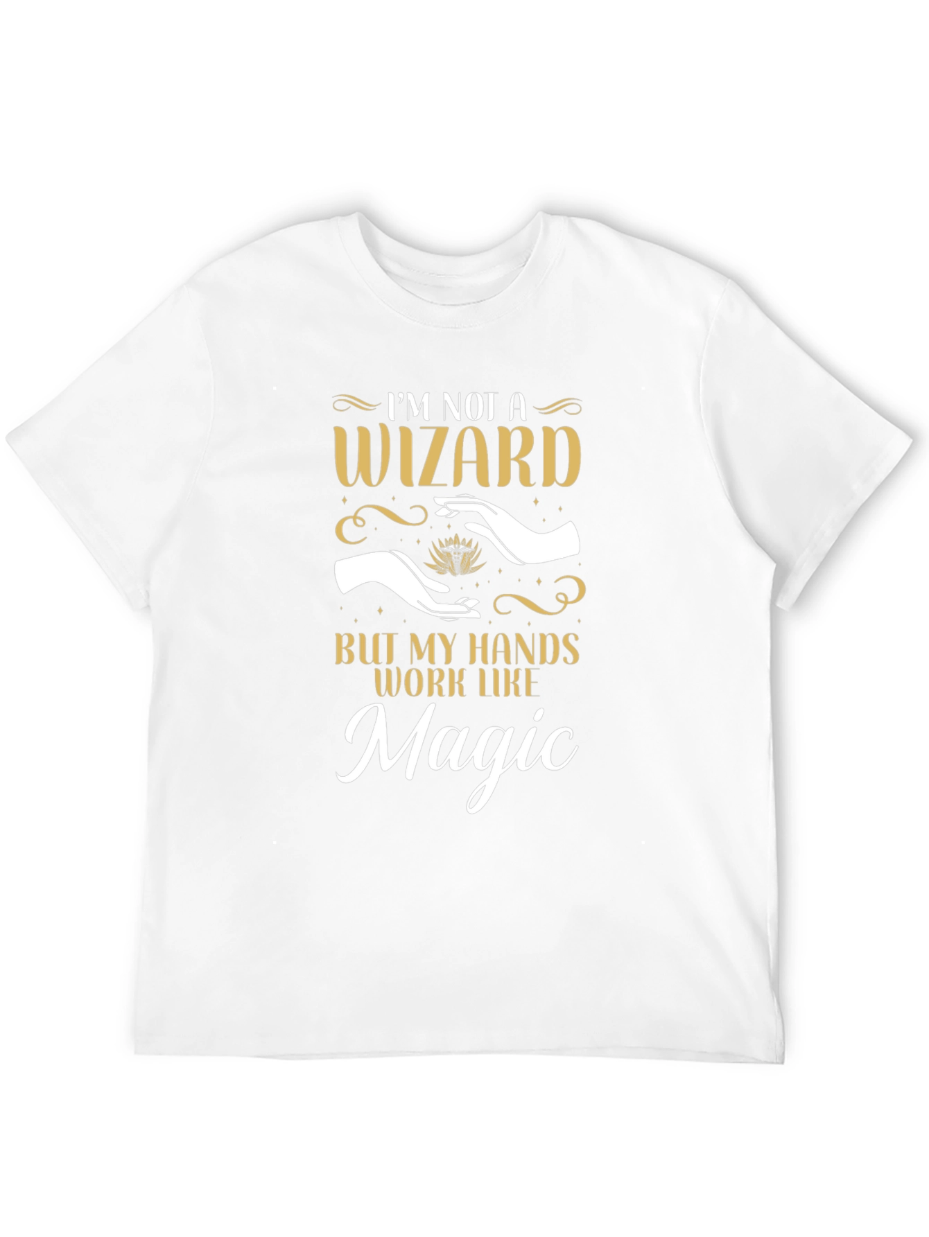 Black I'm Not a Wizard Funny T-Shirt view 12
