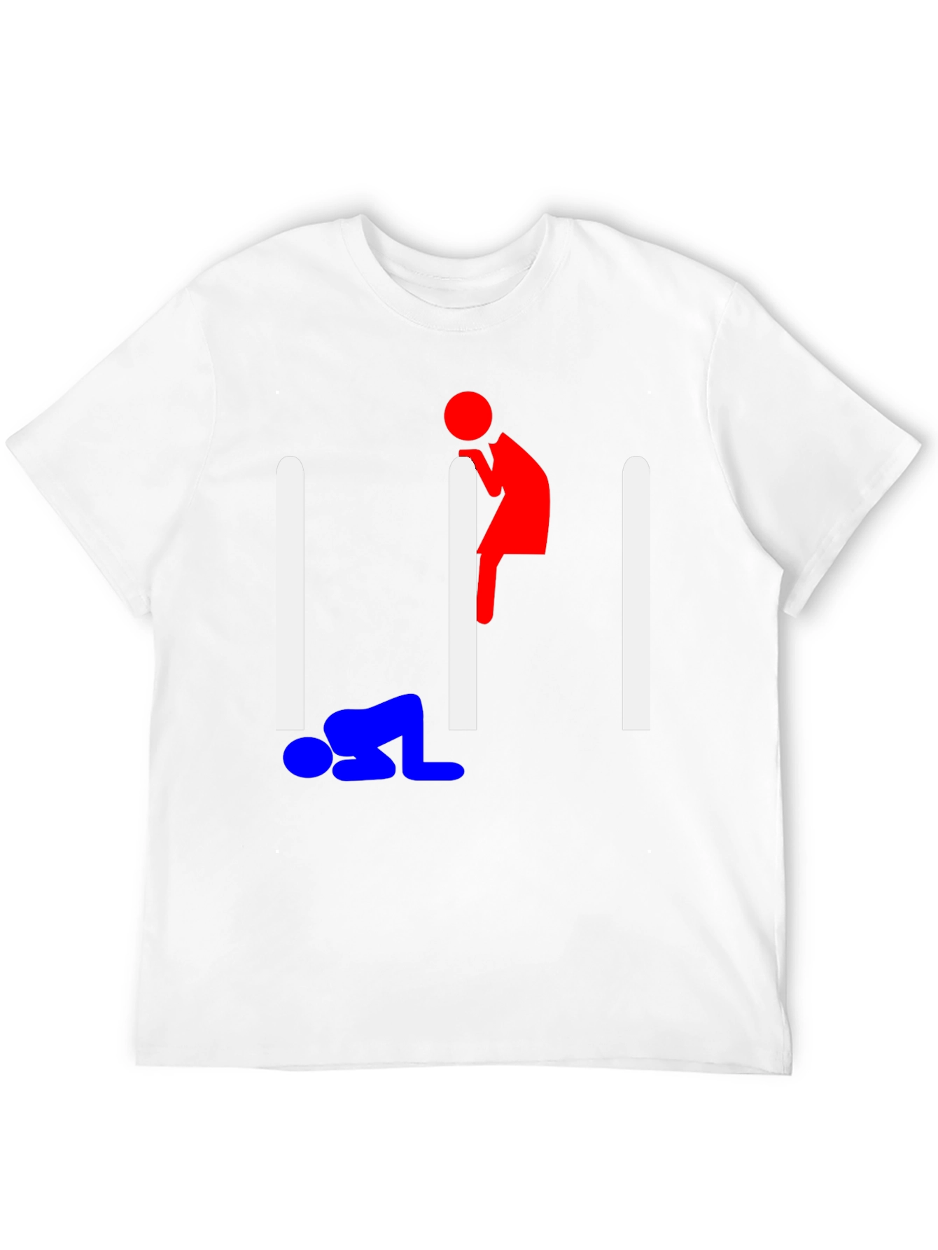 Black Humorous Stick Figure Graphic Tee - Black view 12