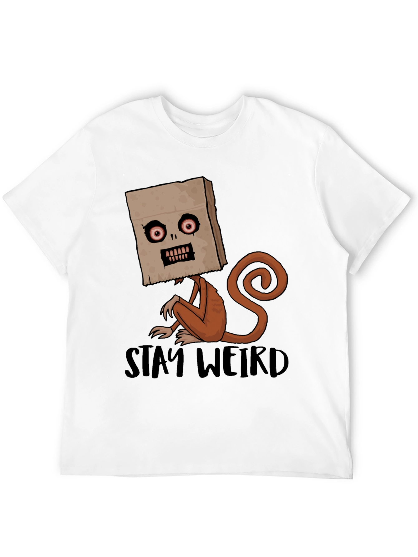 Black Stay Weird Monkey Graphic Tee - Black view 12
