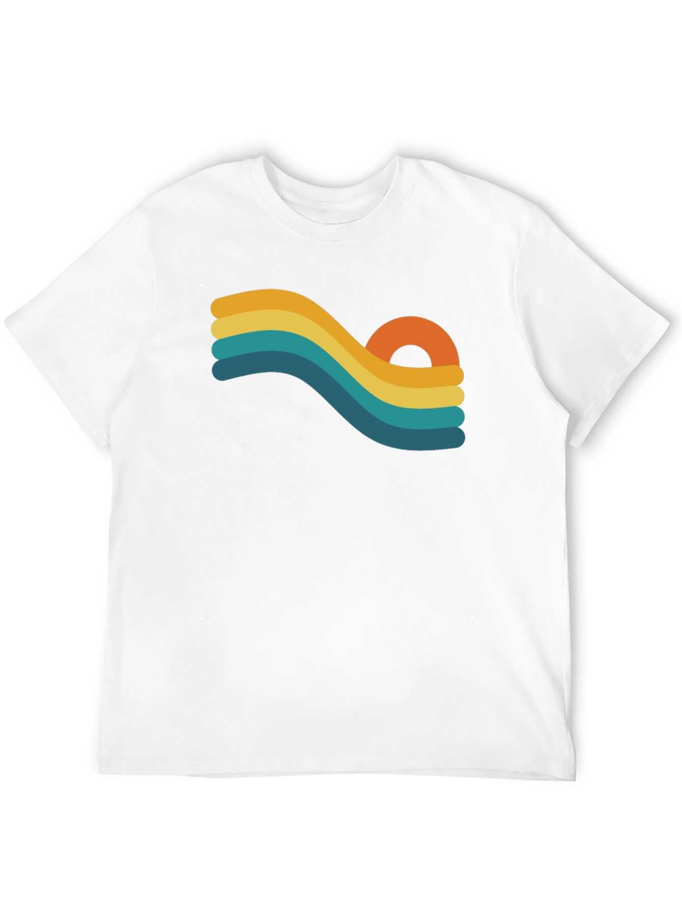 Black Retro Wave Graphic Black T-Shirt view 12