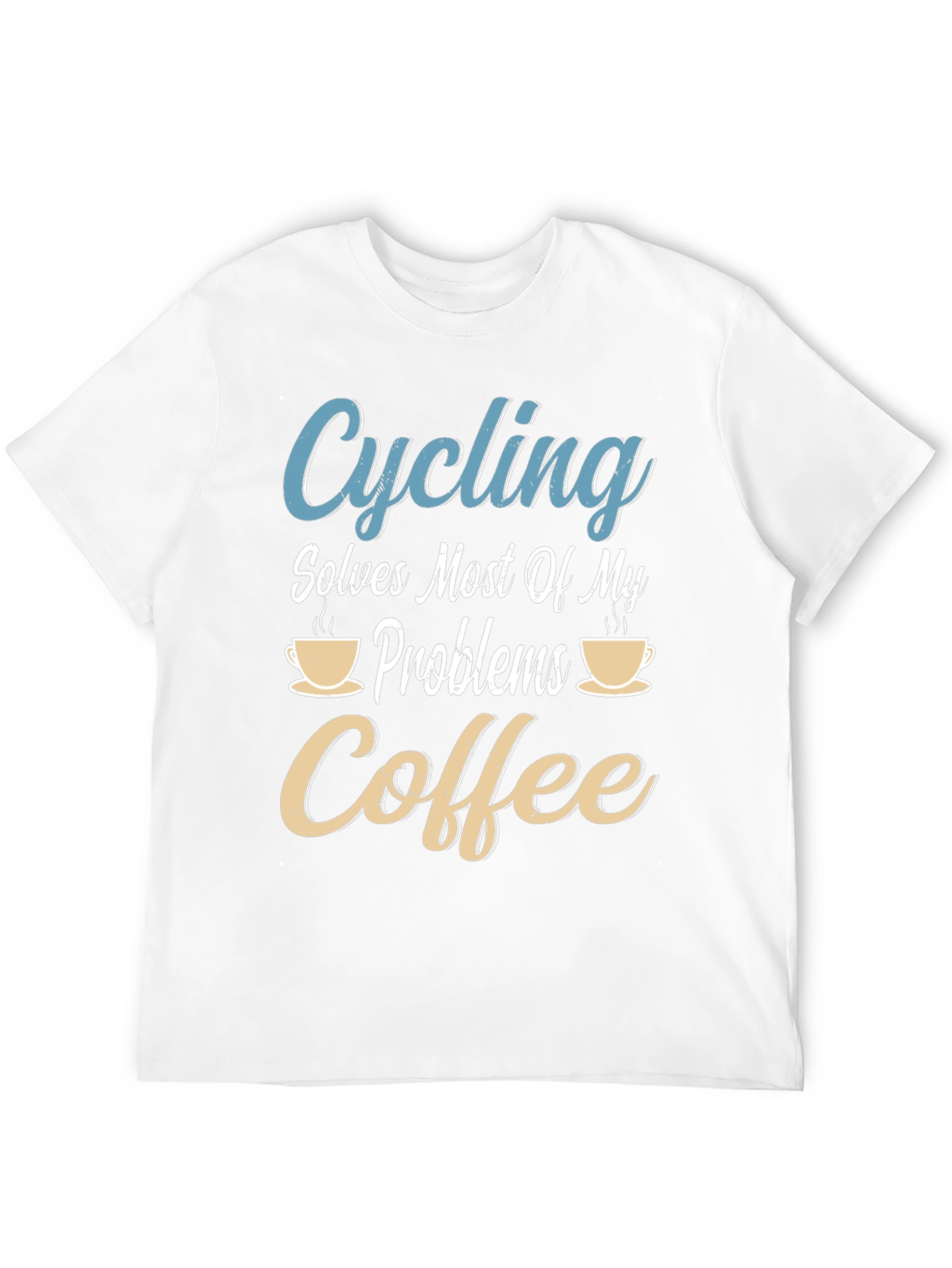 Black Cycling & Coffee T-Shirt: Solves Most Problems view 12
