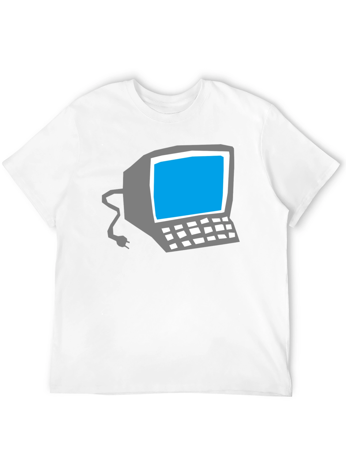 Black Retro Computer Graphic Tee - Classic Geek Style view 12