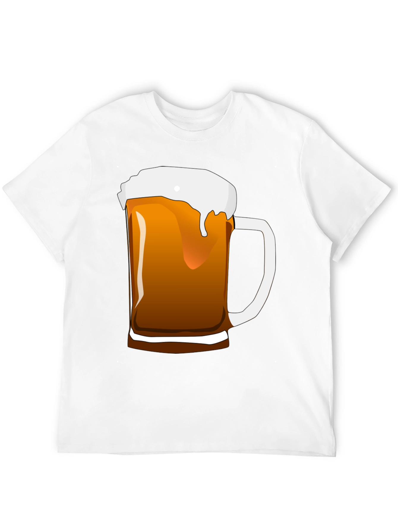 Black Beer Mug Graphic T-Shirt - Black Cotton Tee view 12
