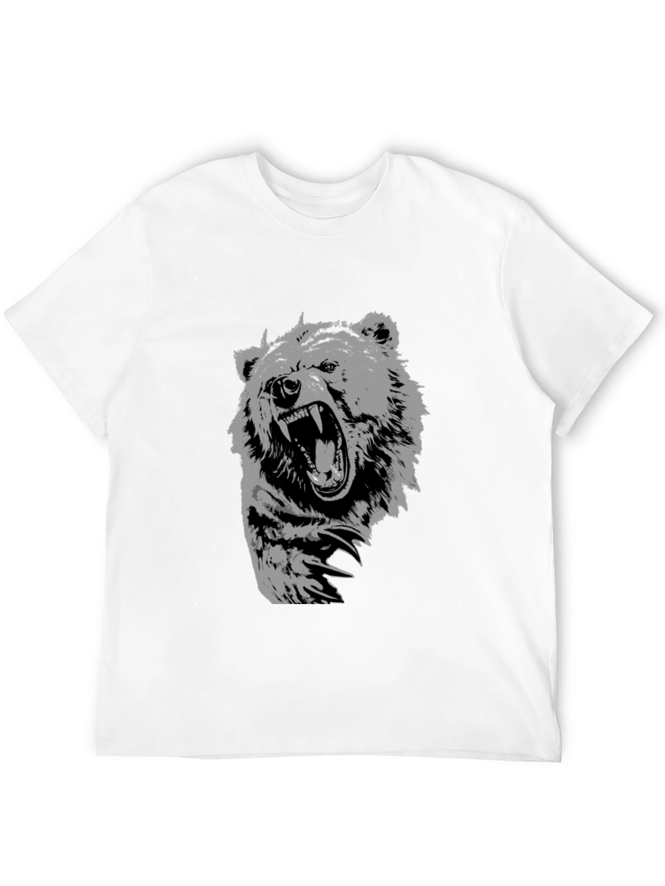 Black Men's Black Bear Graphic T-Shirt view 12