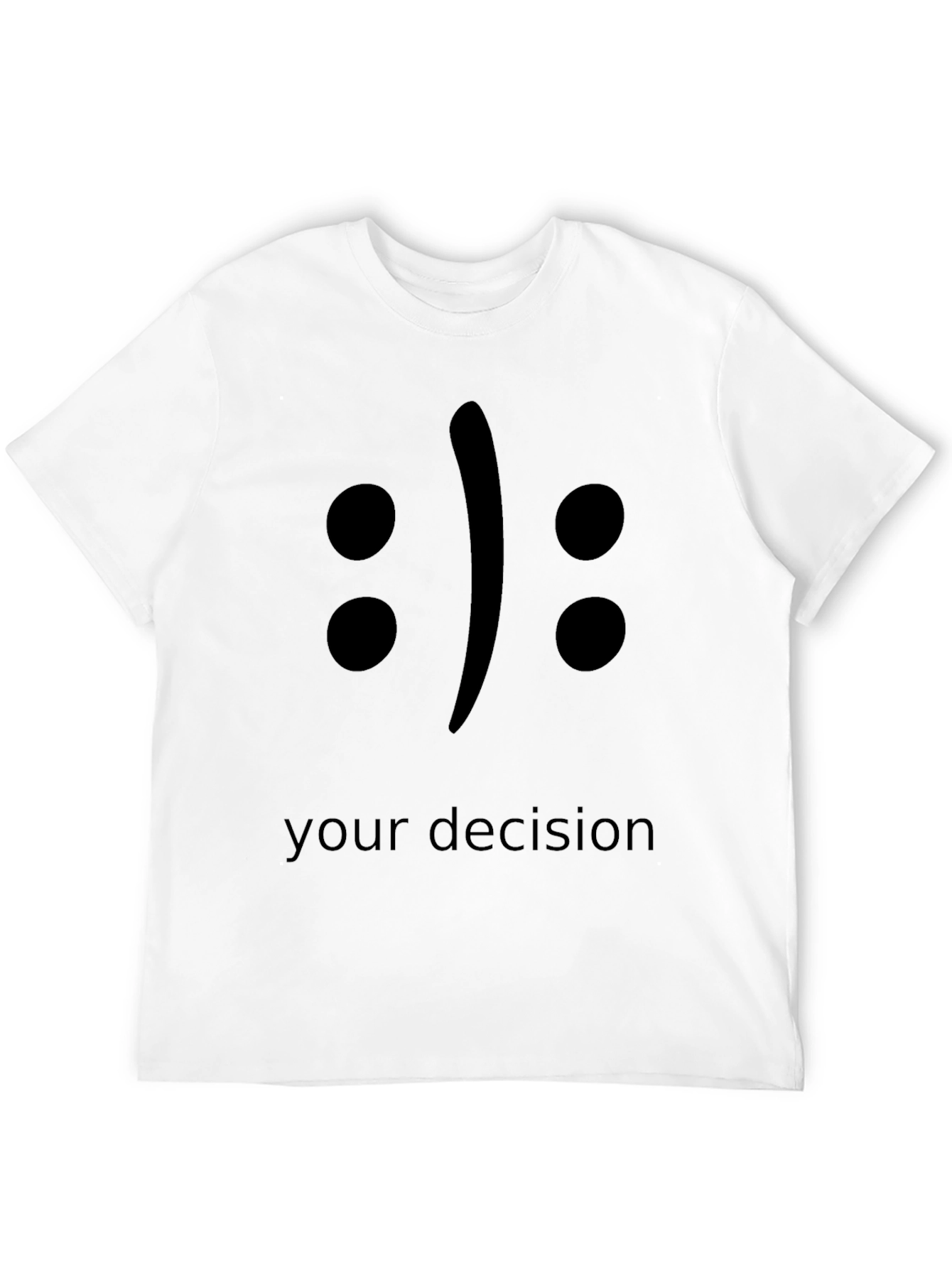 Black Decision Emoji T-Shirt: Choose Your Mood view 12