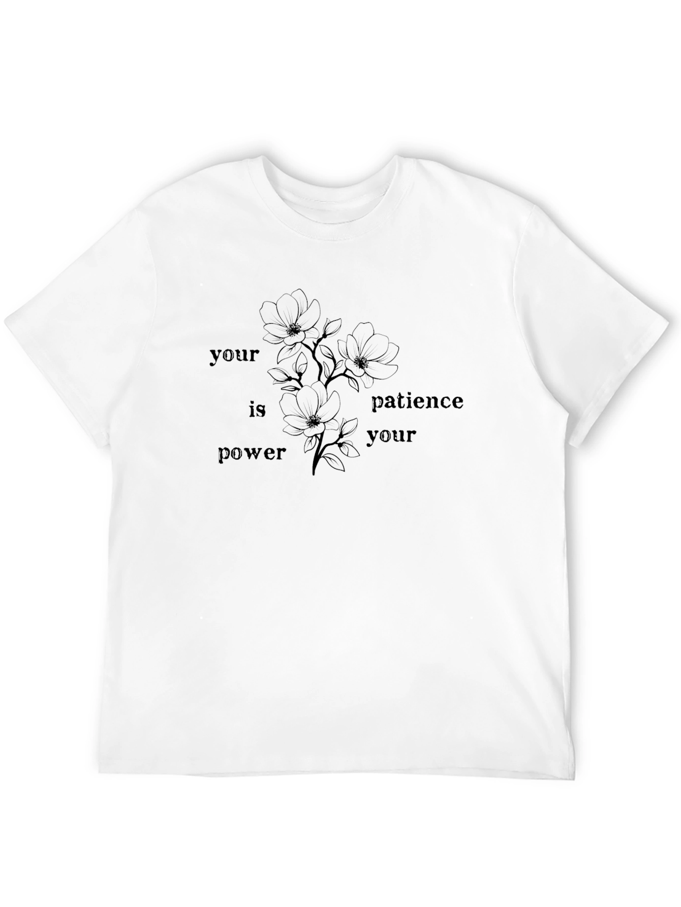 Black Patience is Your Power Graphic Tee - Black view 12