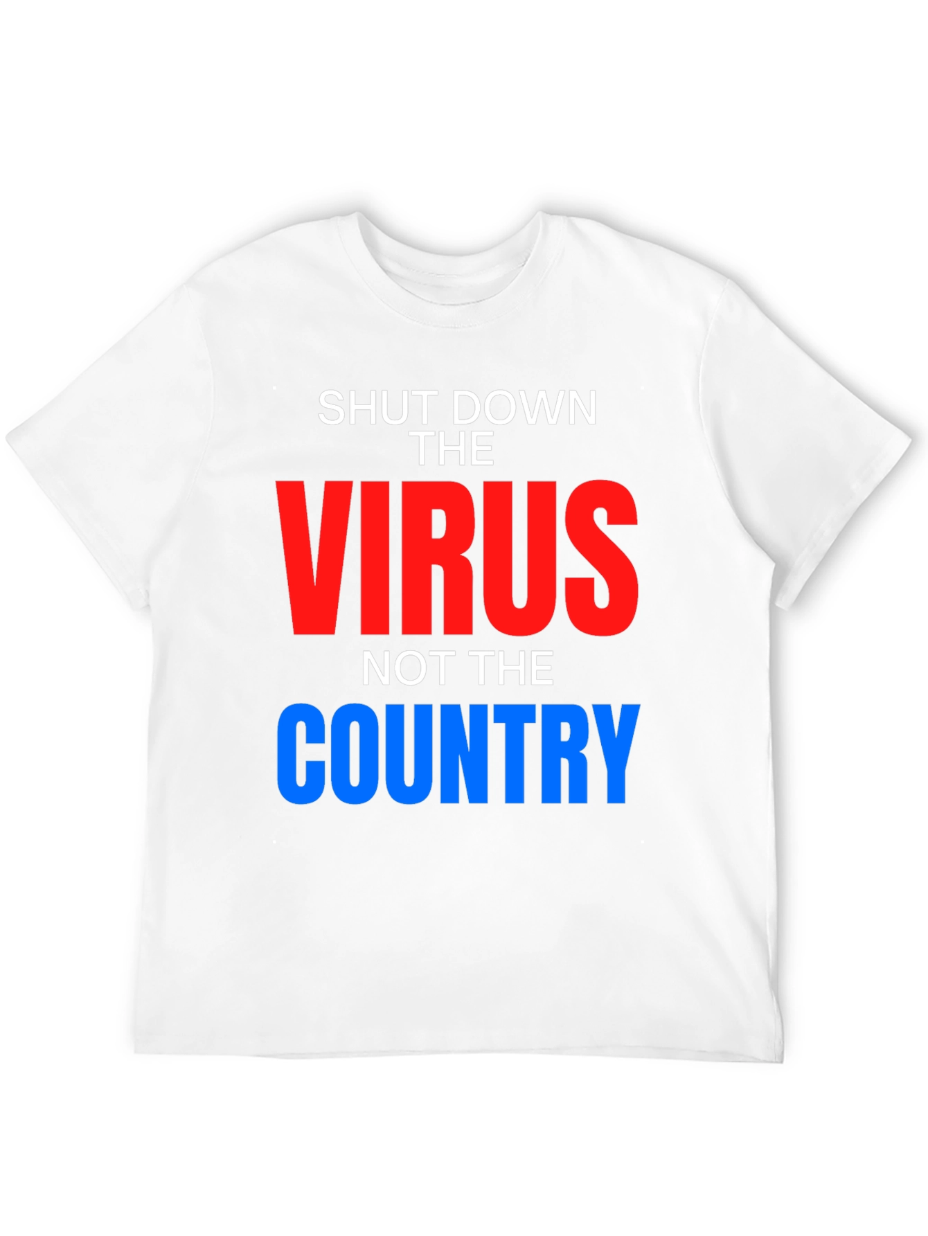 Black Shut Down Virus, Not Country T-Shirt view 12