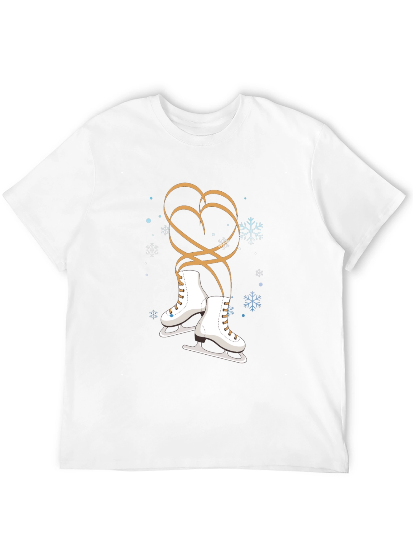 Black Winter Ice Skating Heart T-Shirt view 12