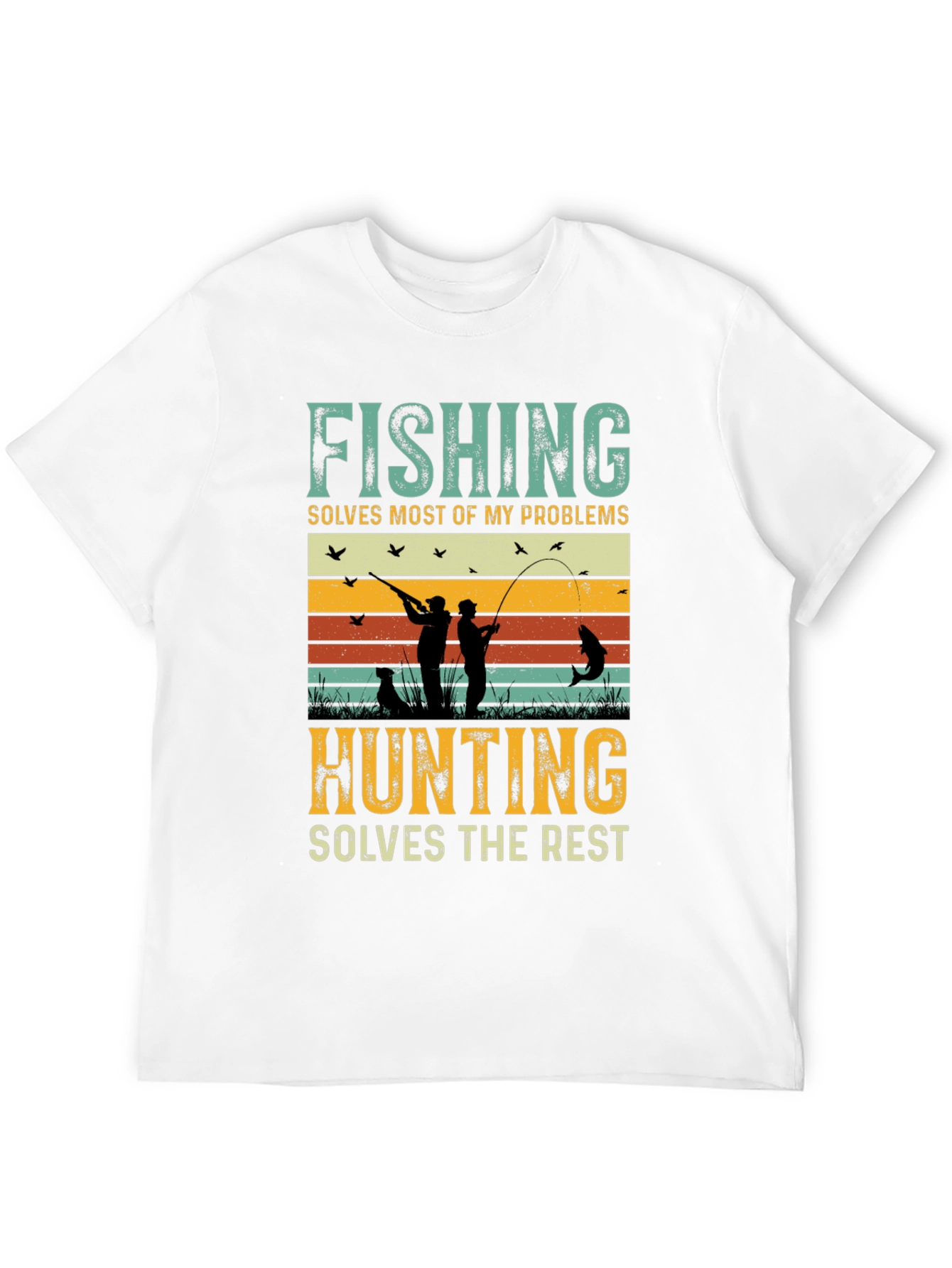 Black Fishing and Hunting Graphic Tee view 12