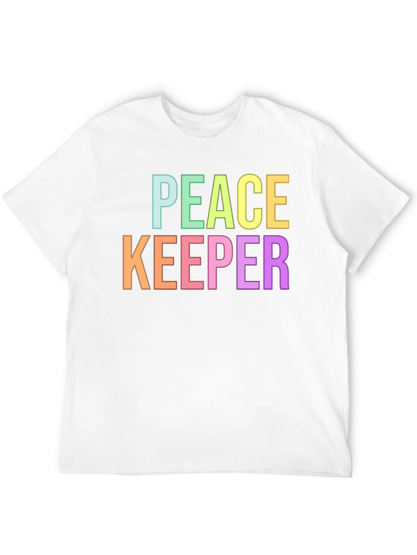 Black Peace Keeper Colorful Graphic Tee - Black Shirt view 12