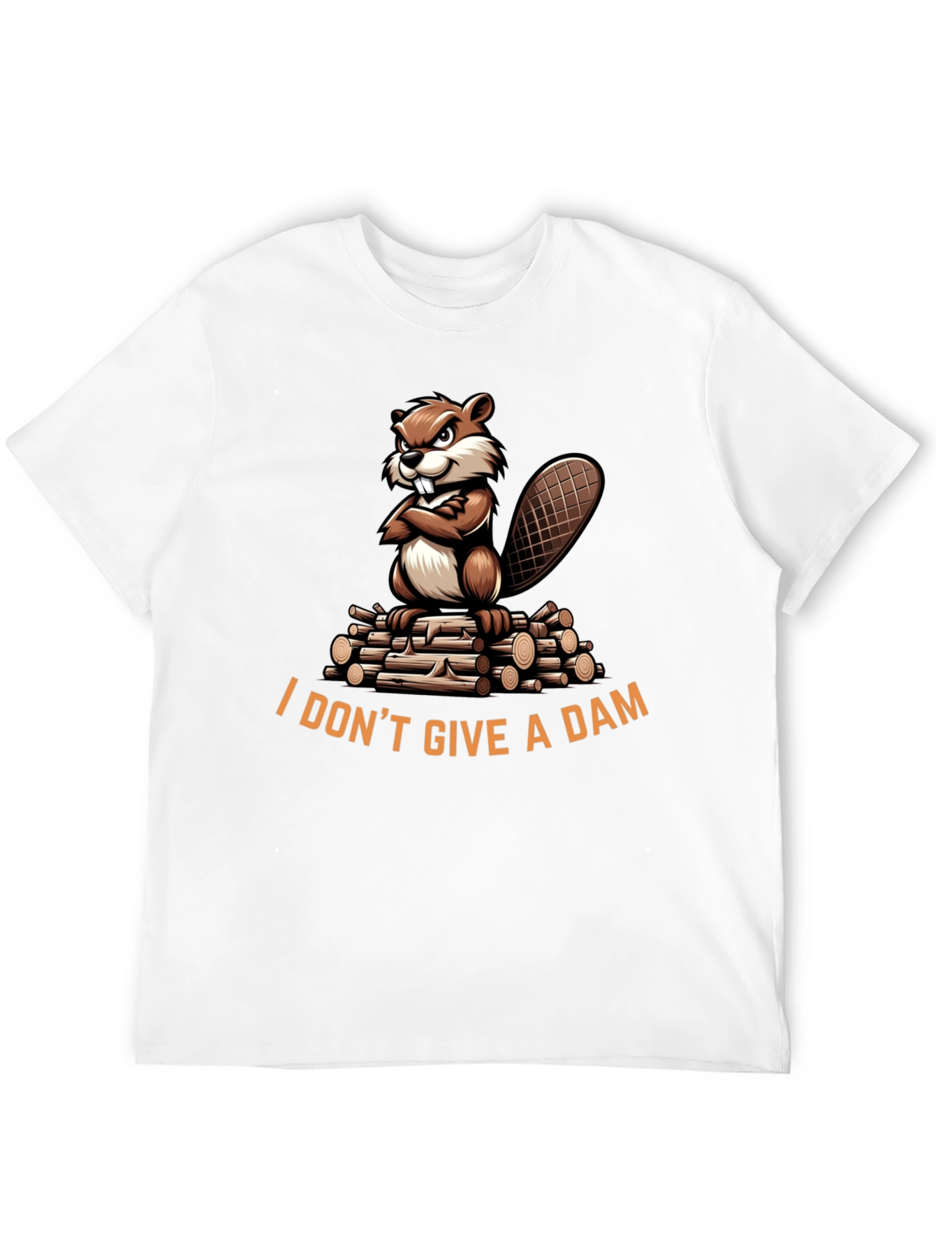 Black I Don't Give a Dam Beaver T-Shirt - Funny Animal Tee view 12