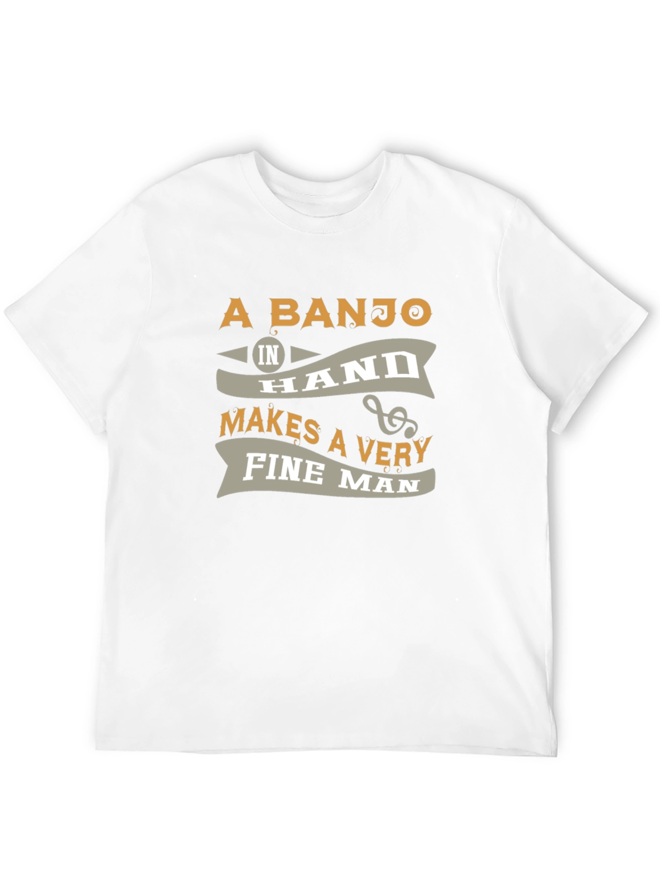 Black Banjo Lover T-Shirt: A Banjo In Hand Makes A Very Fine Man view 12