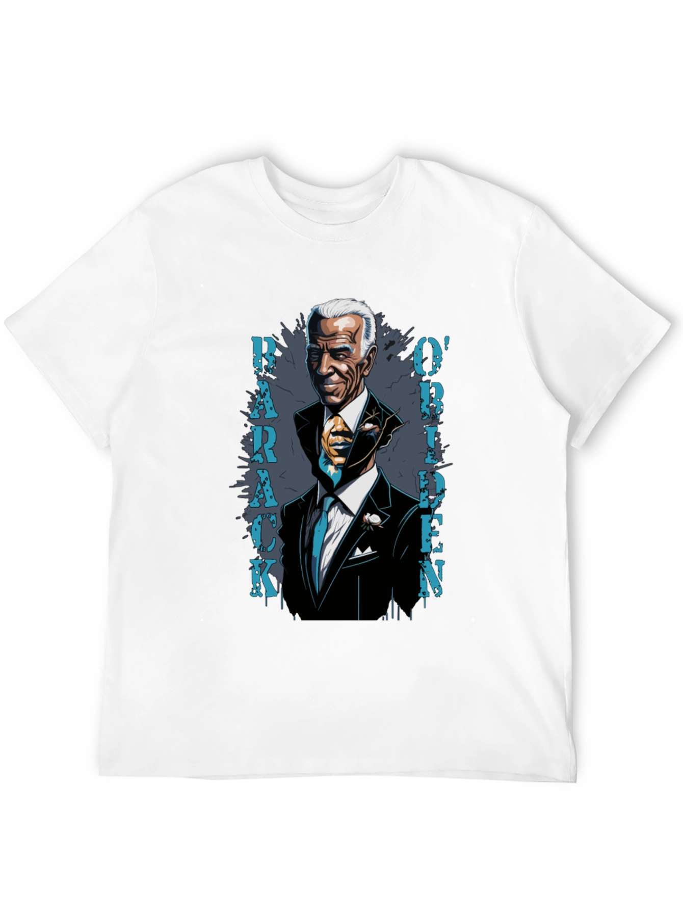 Black Barack O'Biden Men's Black Graphic Tee view 12