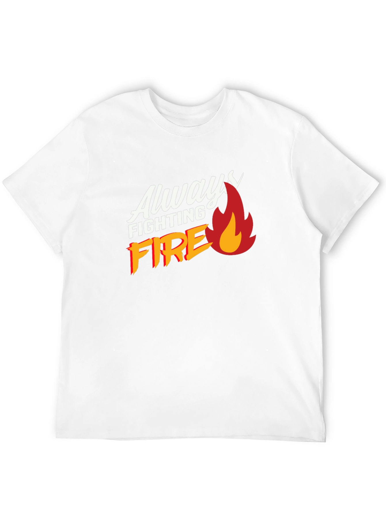 Black Always Fighting Fire Graphic Print Black T-Shirt view 12