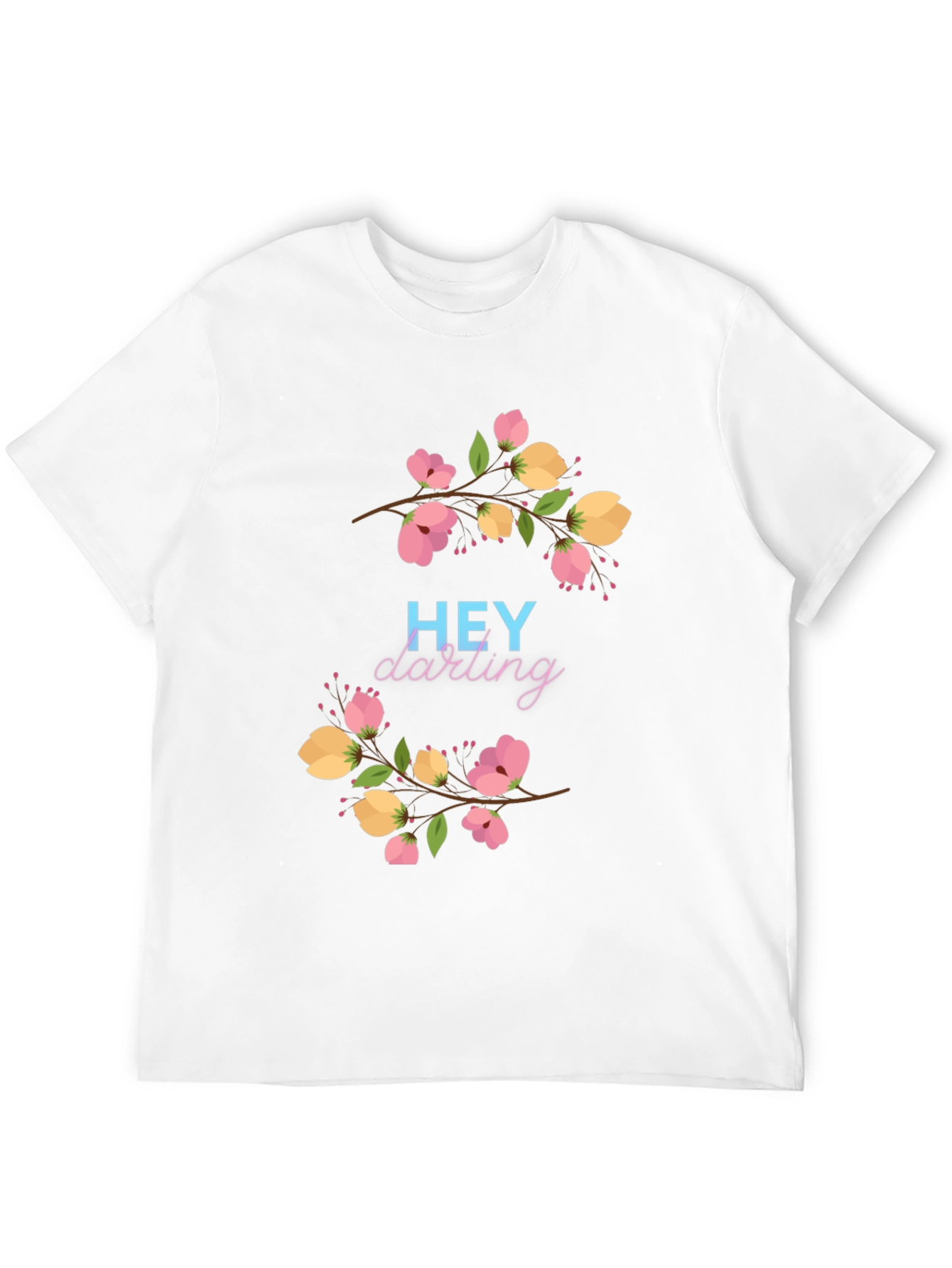 Black Hey Darling Floral Graphic Black T-Shirt view 12