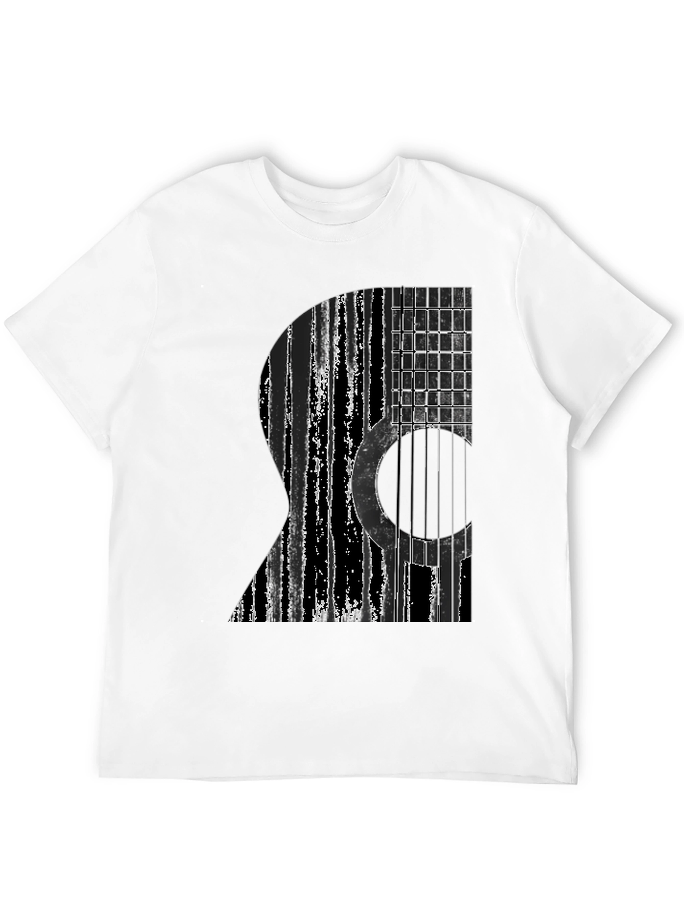 Black Acoustic Guitar Graphic Tee - Black view 12