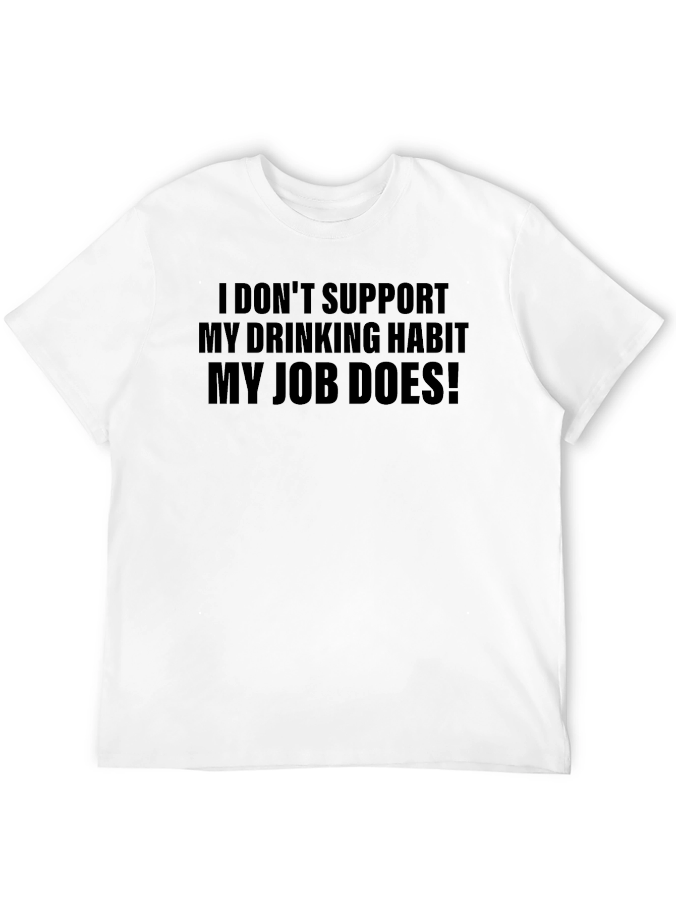 Black Funny Drinking Habit T-Shirt view 12