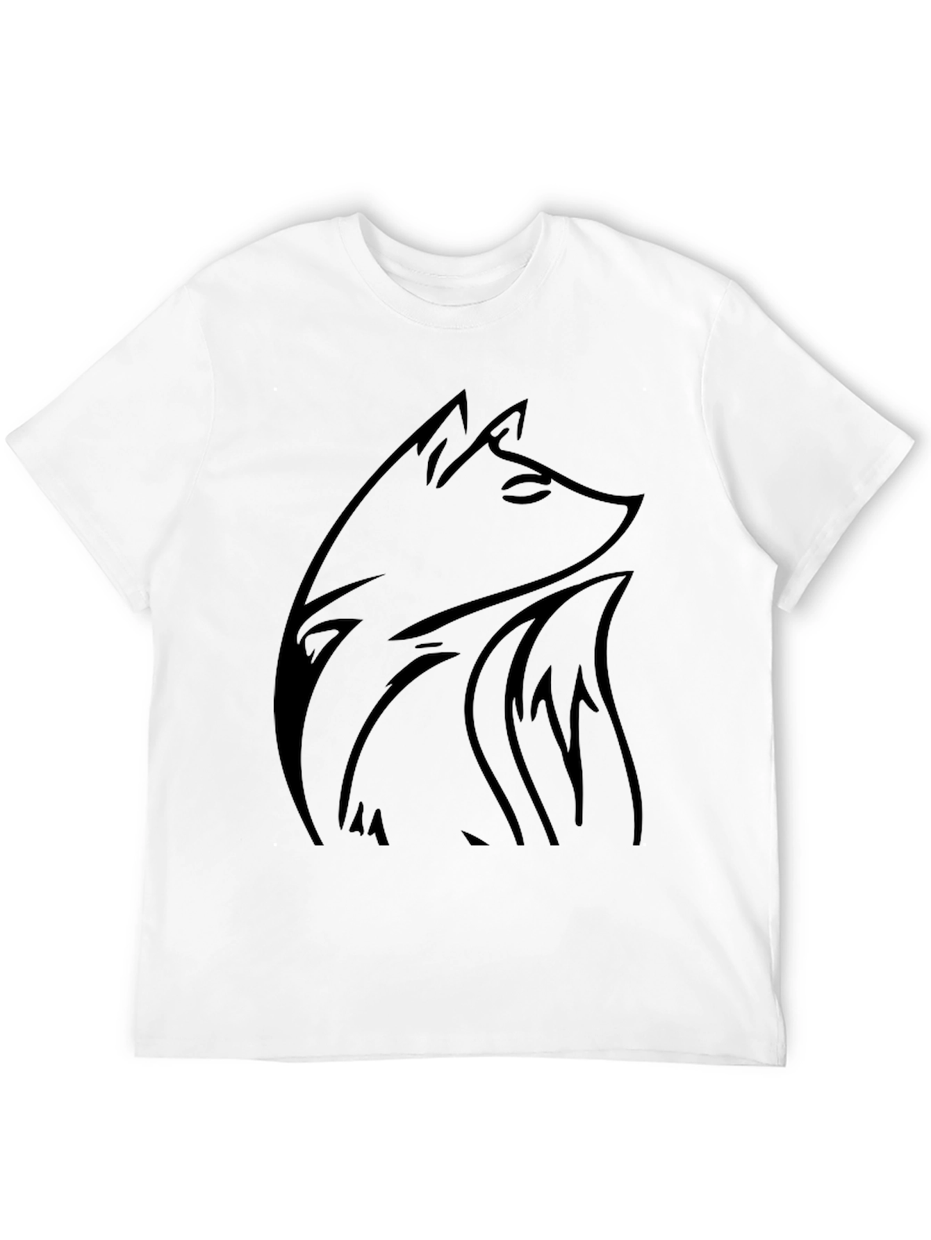 Black Black Wolf Graphic Tee - Stylish Casual Wear view 12