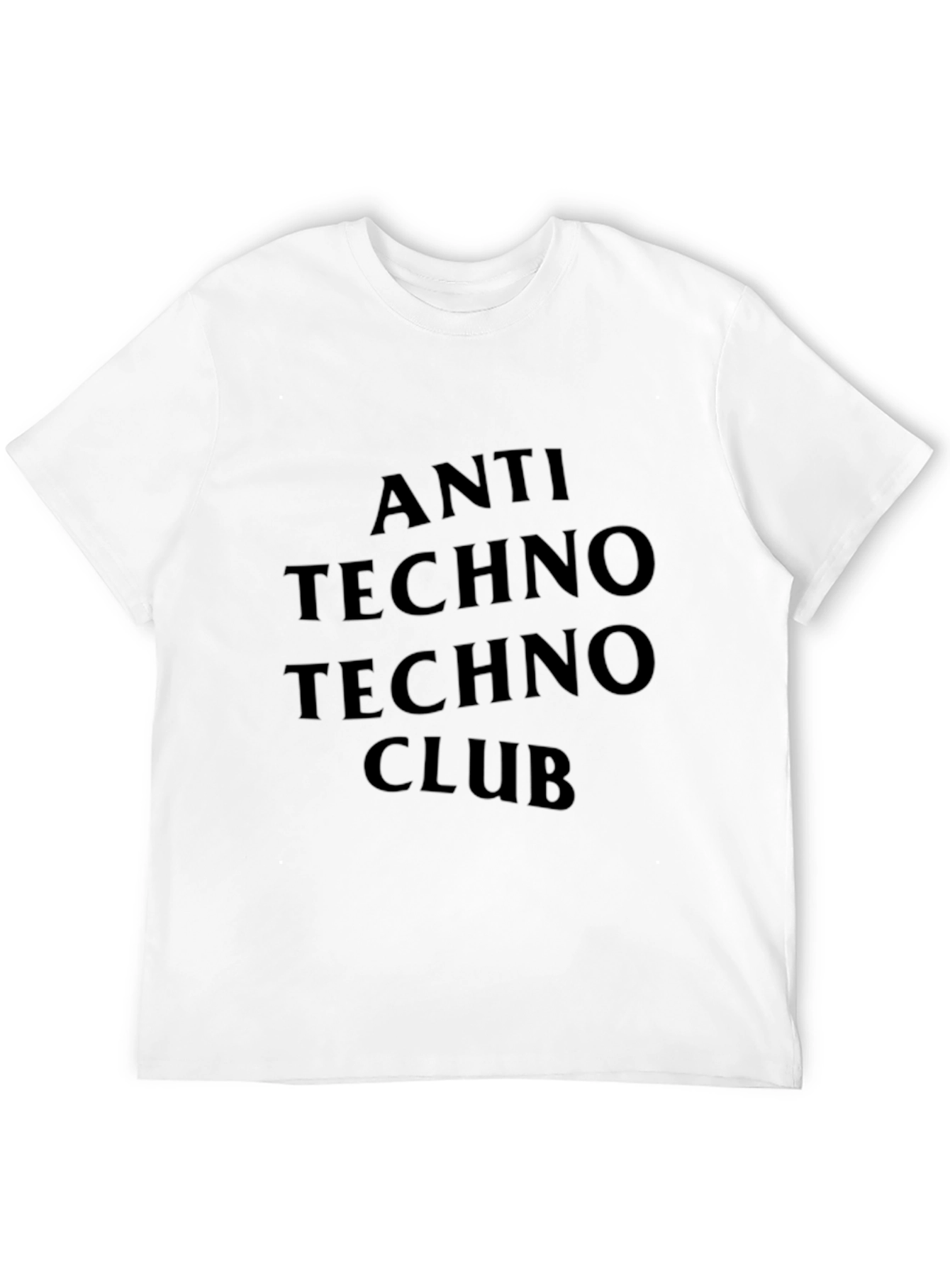 Black Anti Techno Techno Club T-Shirt - Black view 12
