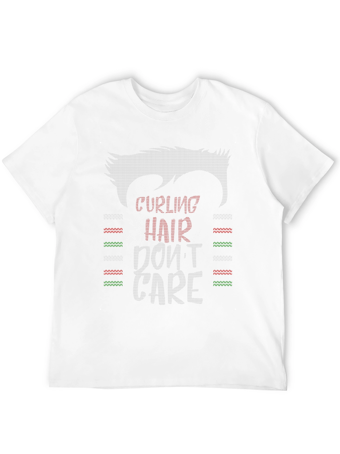Black Curling Hair Don't Care Graphic Tee view 12
