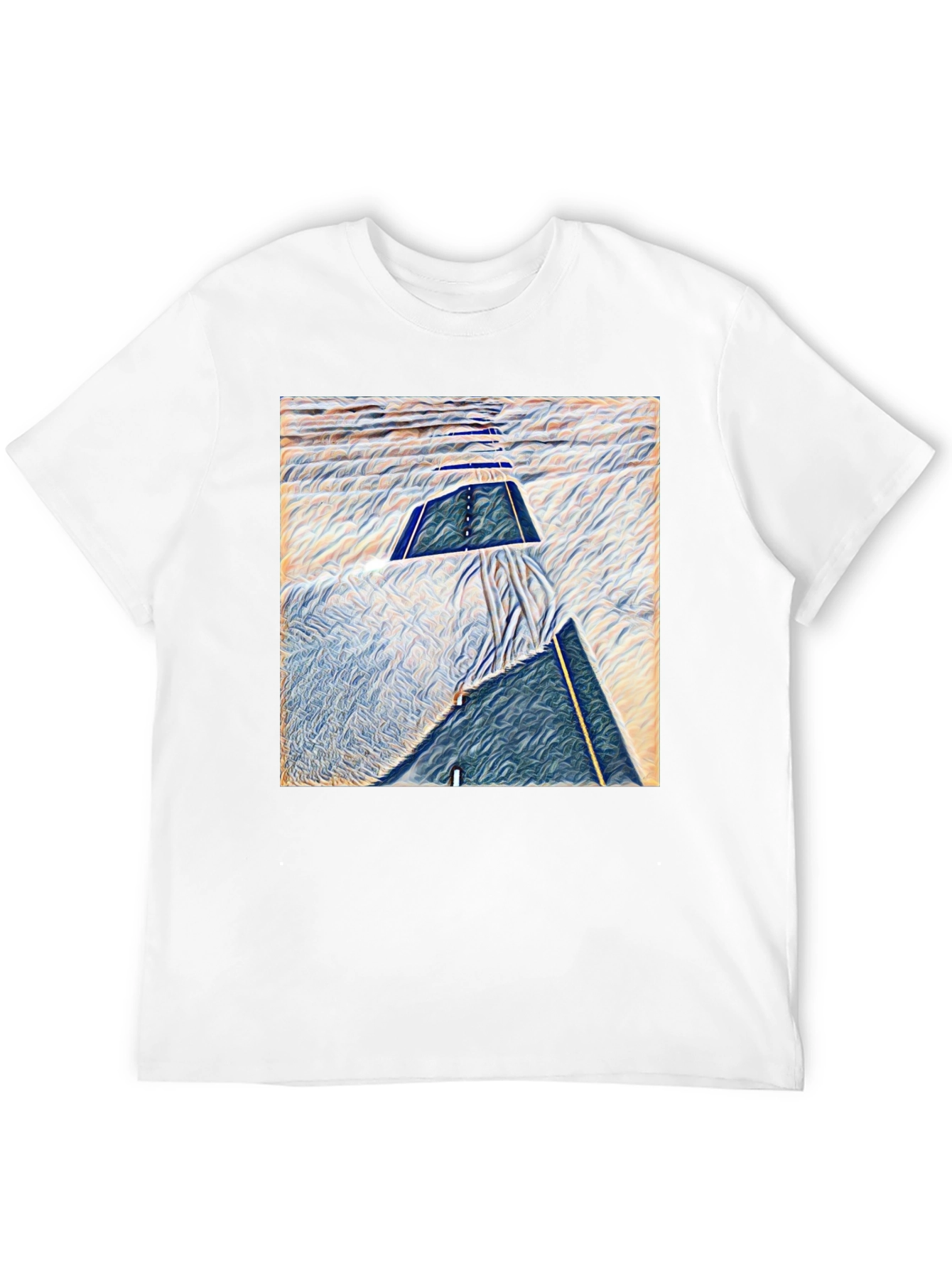 Black Abstract Art T-Shirt - Modern Graphic Tee view 12