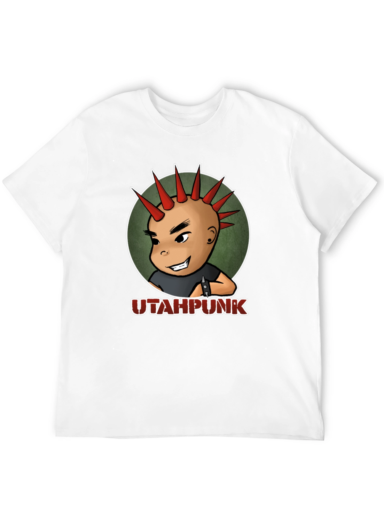 Black UTAH PUNK Graphic T-Shirt - Cool Punk Kid Design view 12