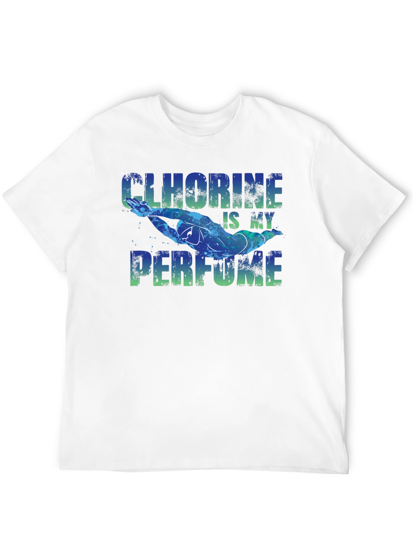 Black Chlorine is My Perfume Funny Swimmer T-Shirt view 12