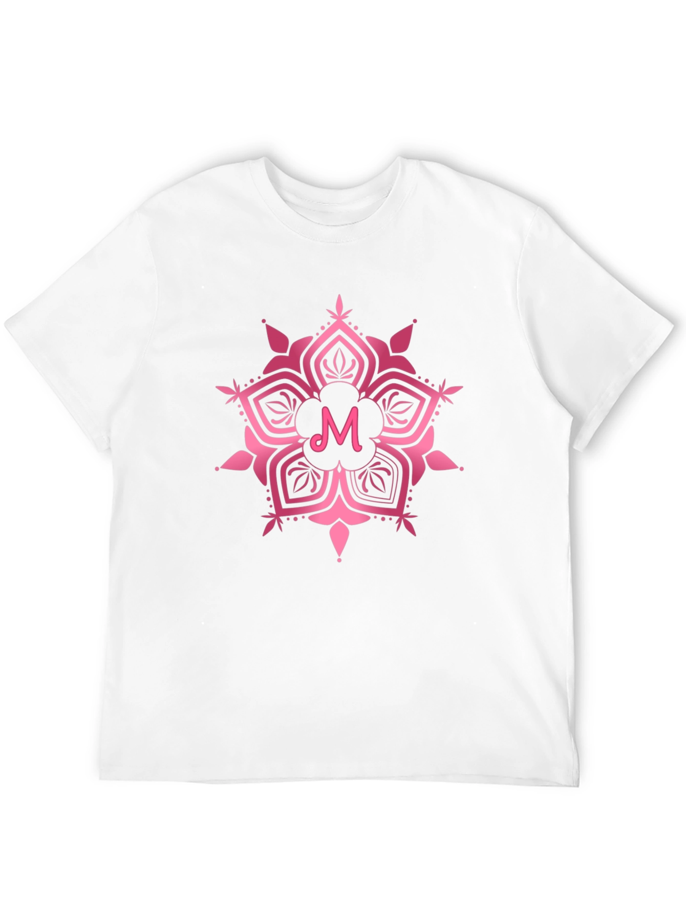 Pink Mandala 'M' Letter T-Shirt - 12