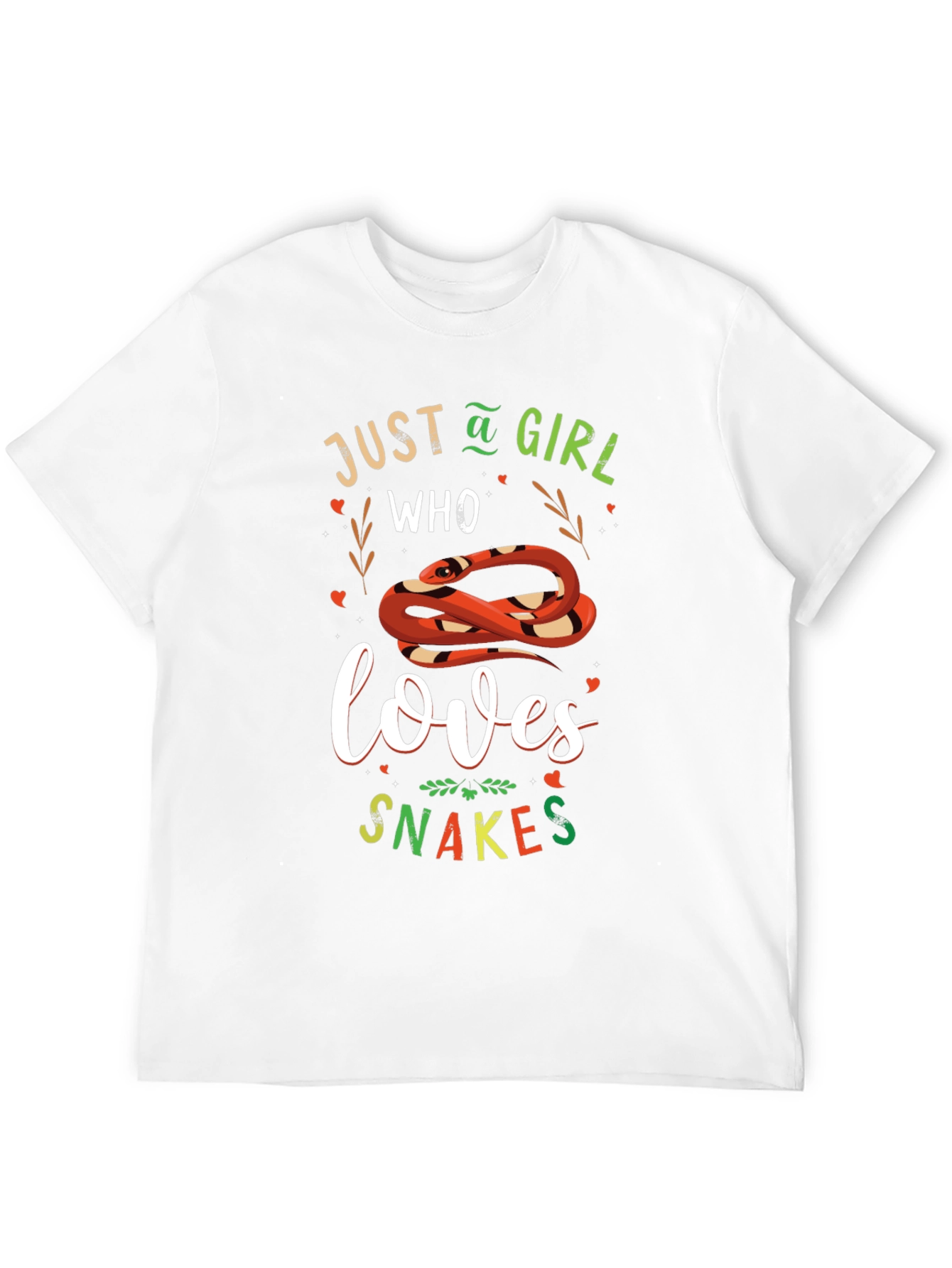 Black Just A Girl Who Loves Snakes Graphic T-Shirt view 12