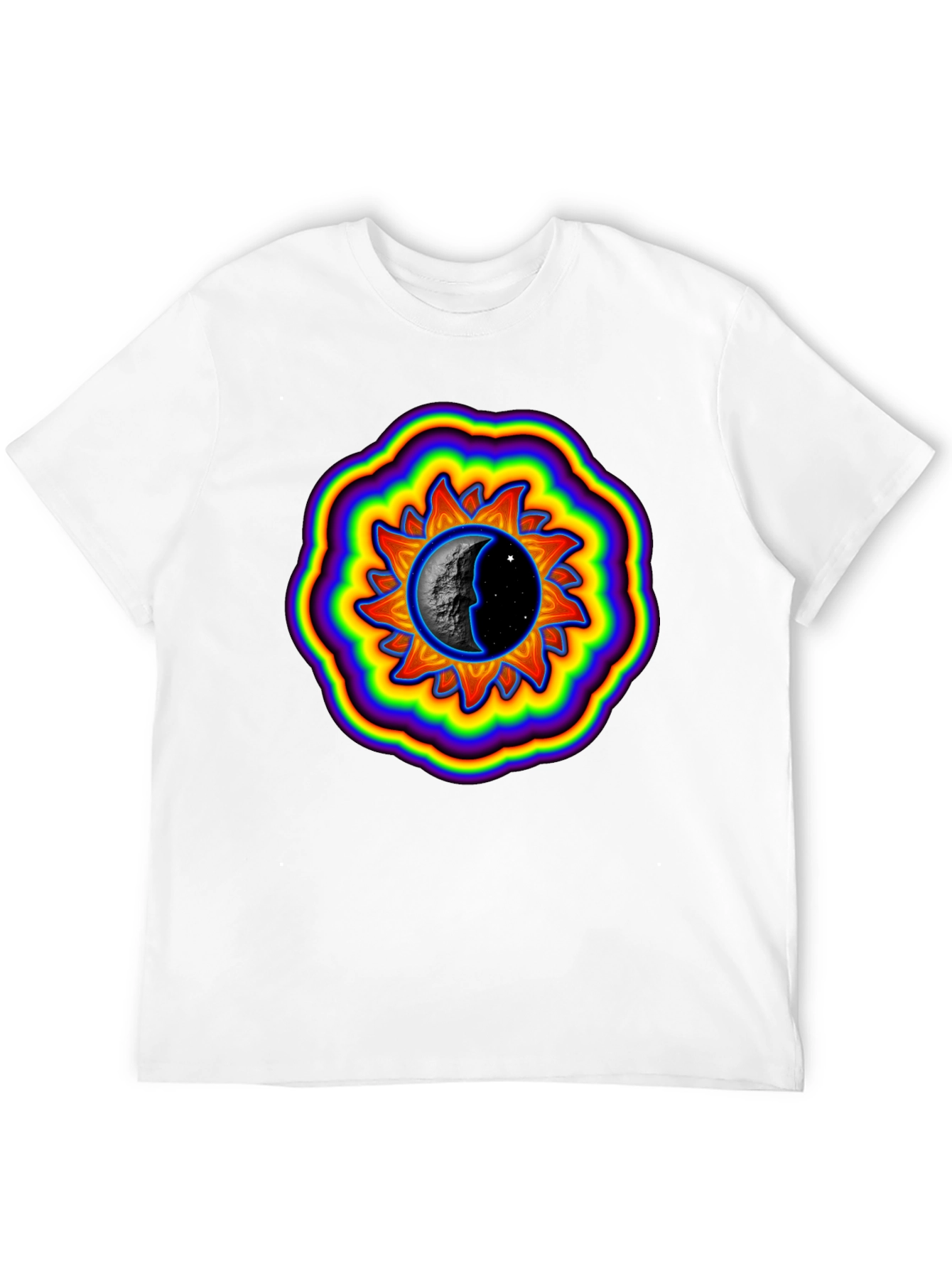 Black Sun and Moon Graphic Black T-Shirt view 12